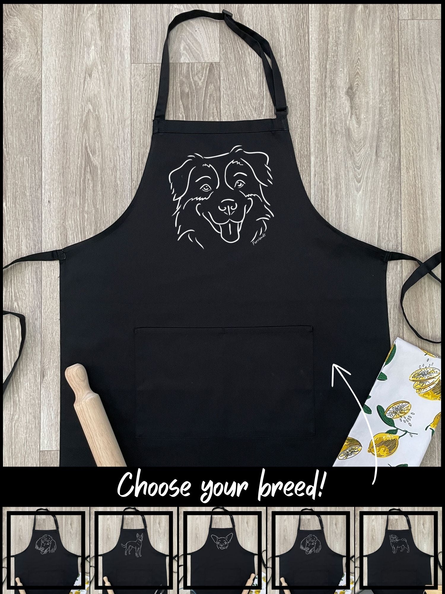 Dog Breed Bib Apron (Customisable)