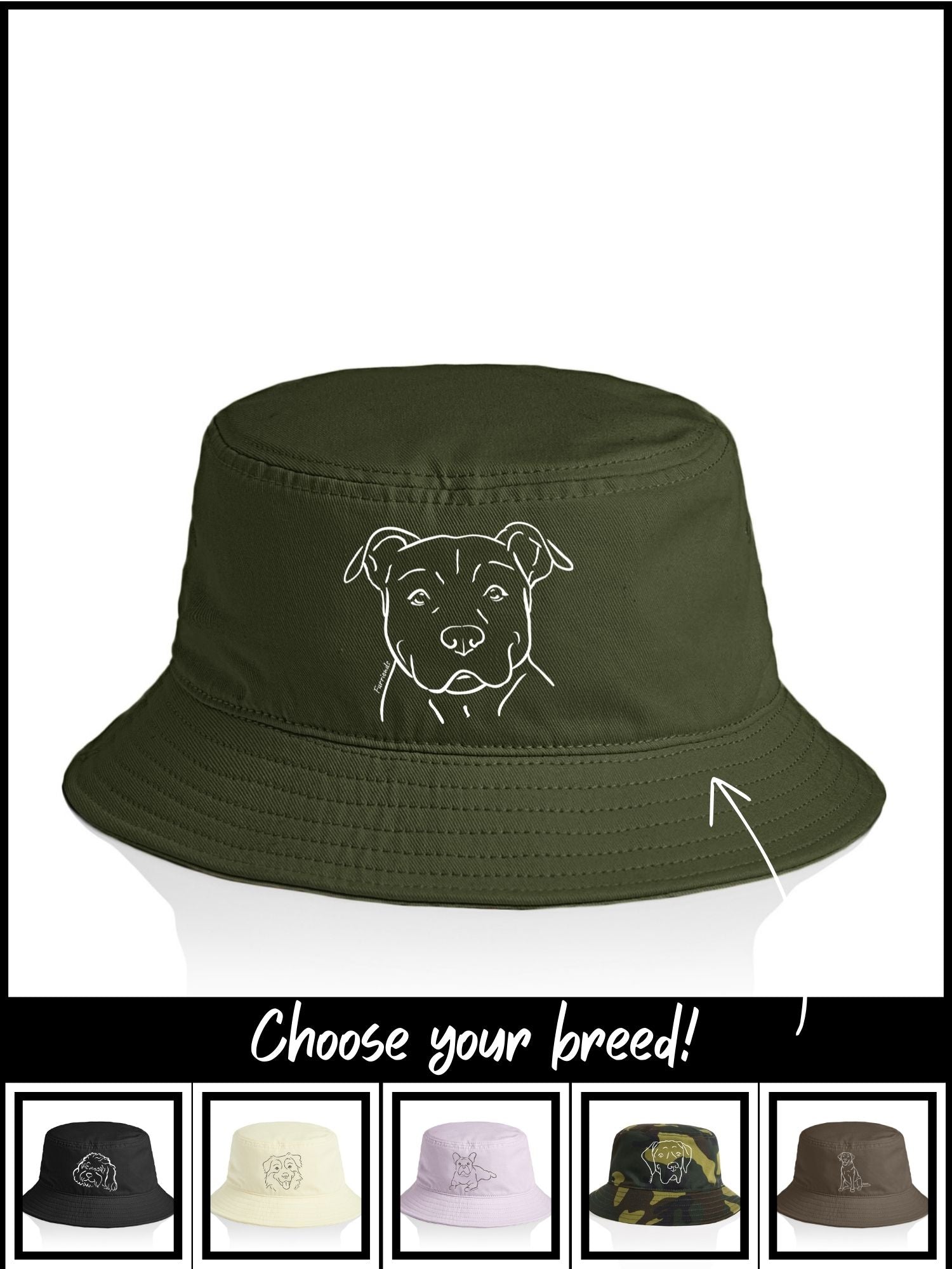 Dog Breed Bucket Hat (Customisable)