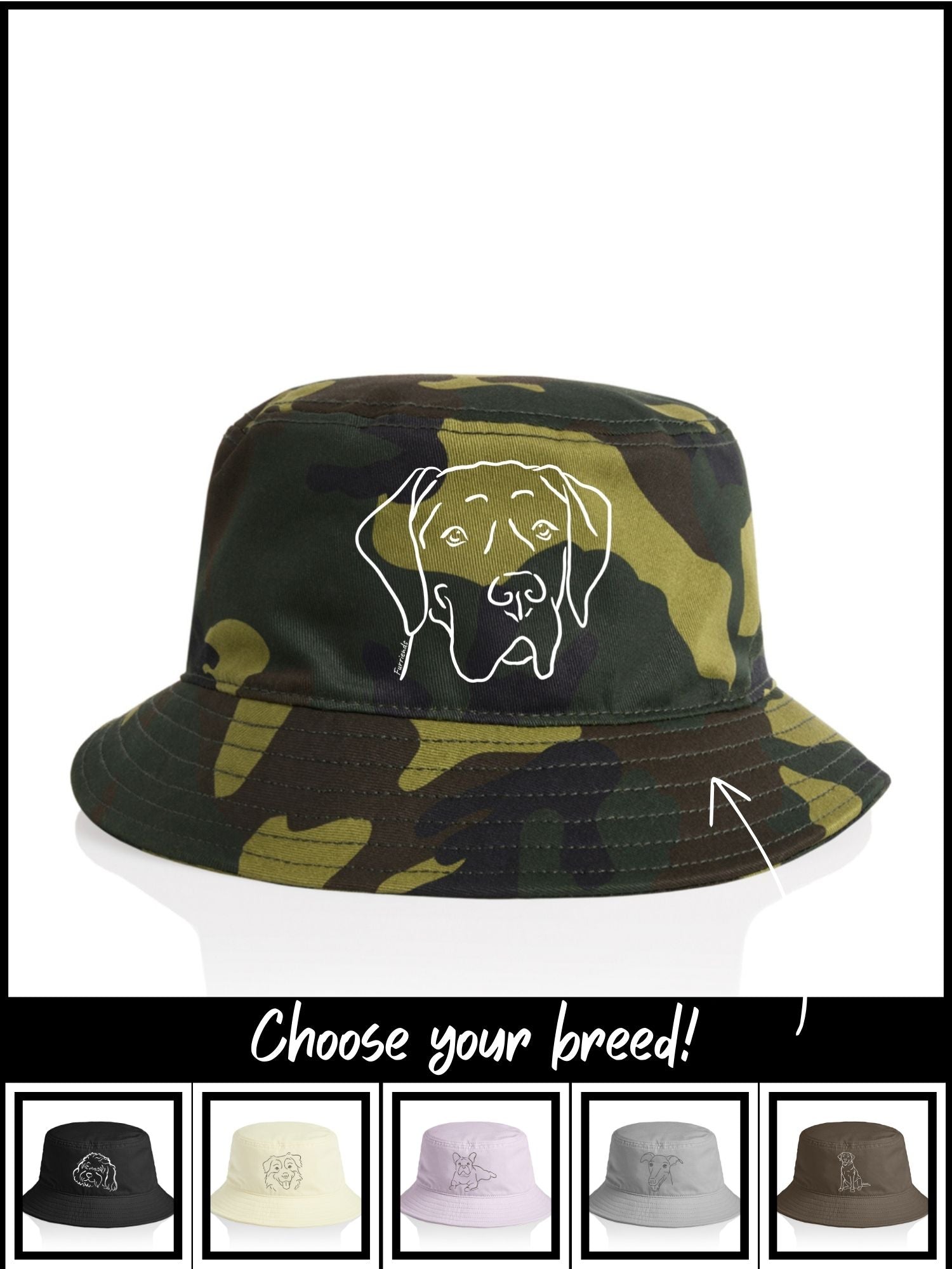 Dog Breed Bucket Hat (Customisable)