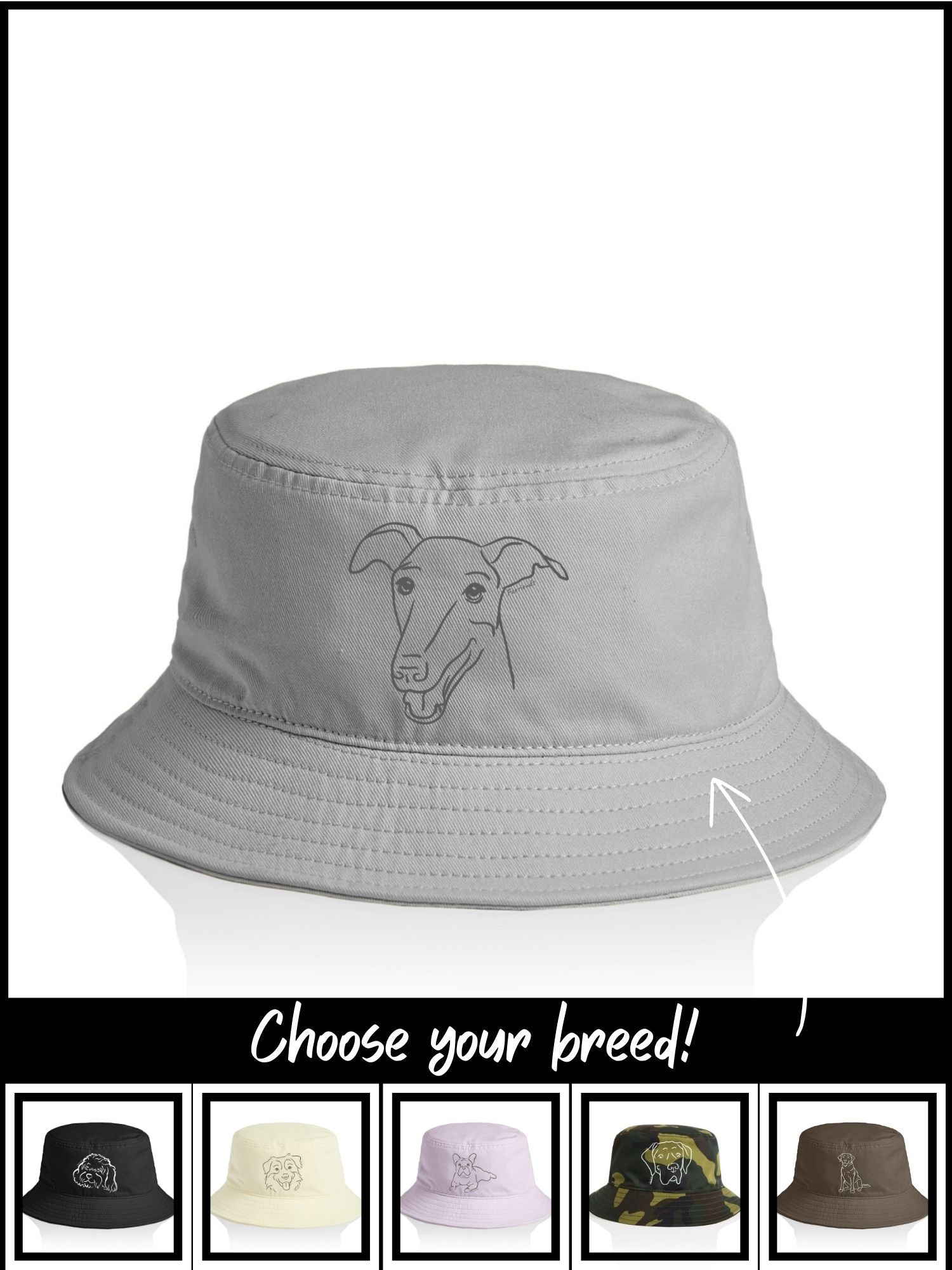 Dog Breed Bucket Hat (Customisable)