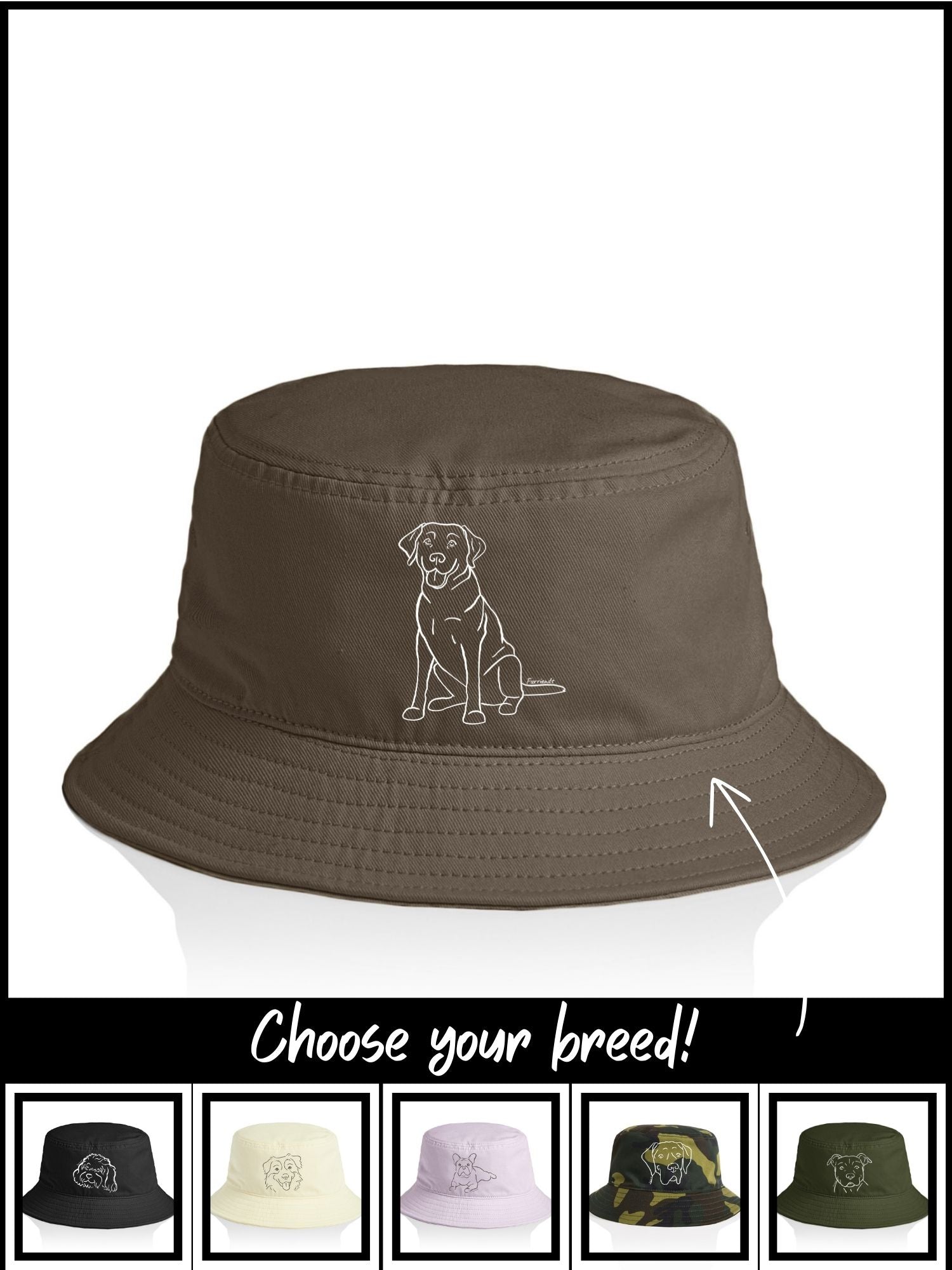 Dog Breed Bucket Hat (Customisable)