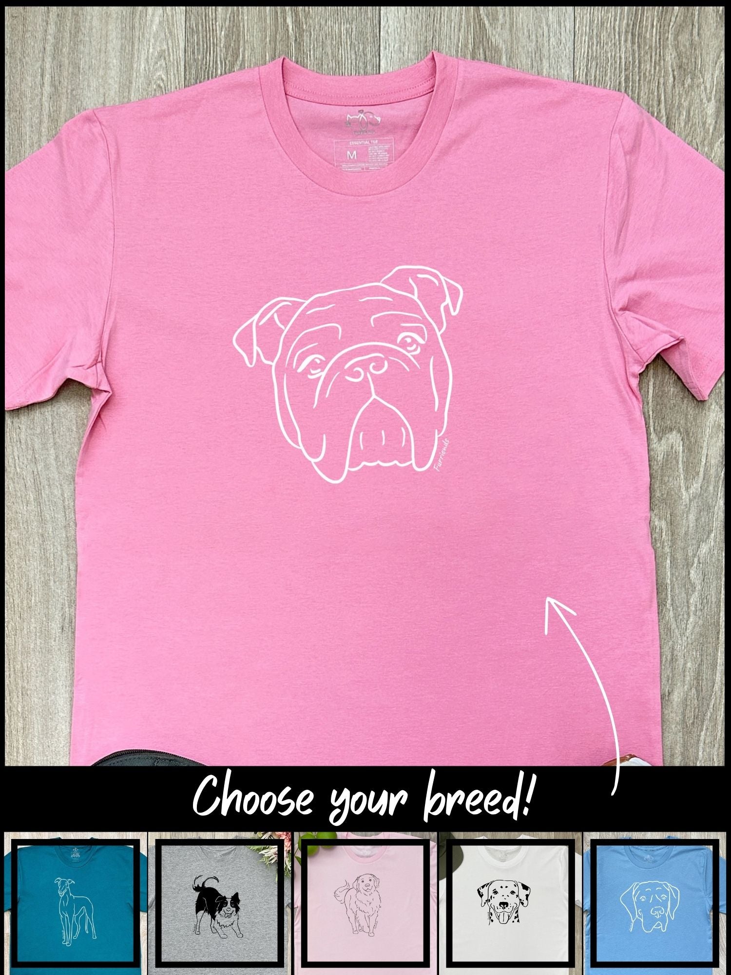 Dog Breed Essential Unisex Tee (Customisable)