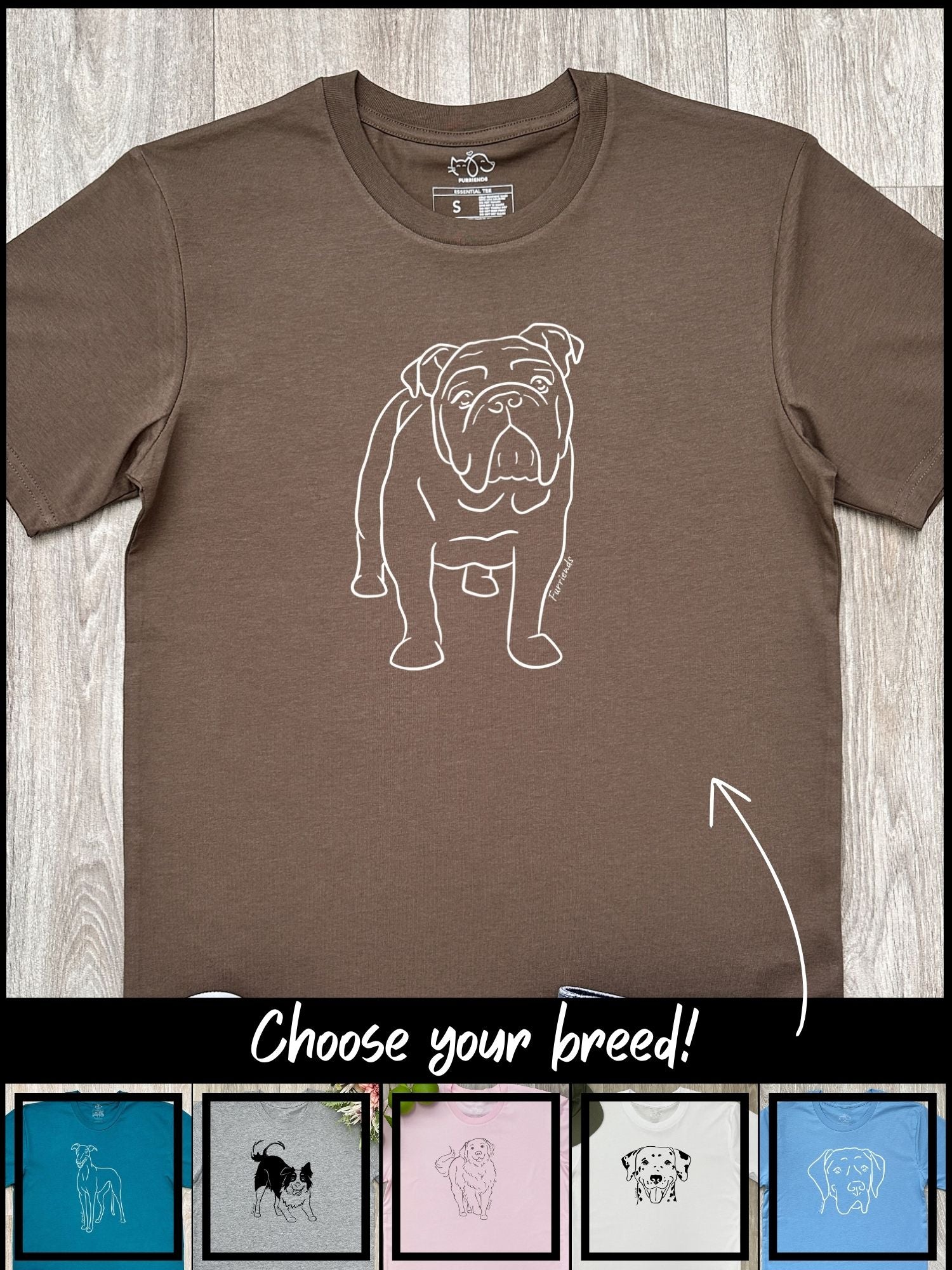 Dog Breed Essential Unisex Tee (Customisable)