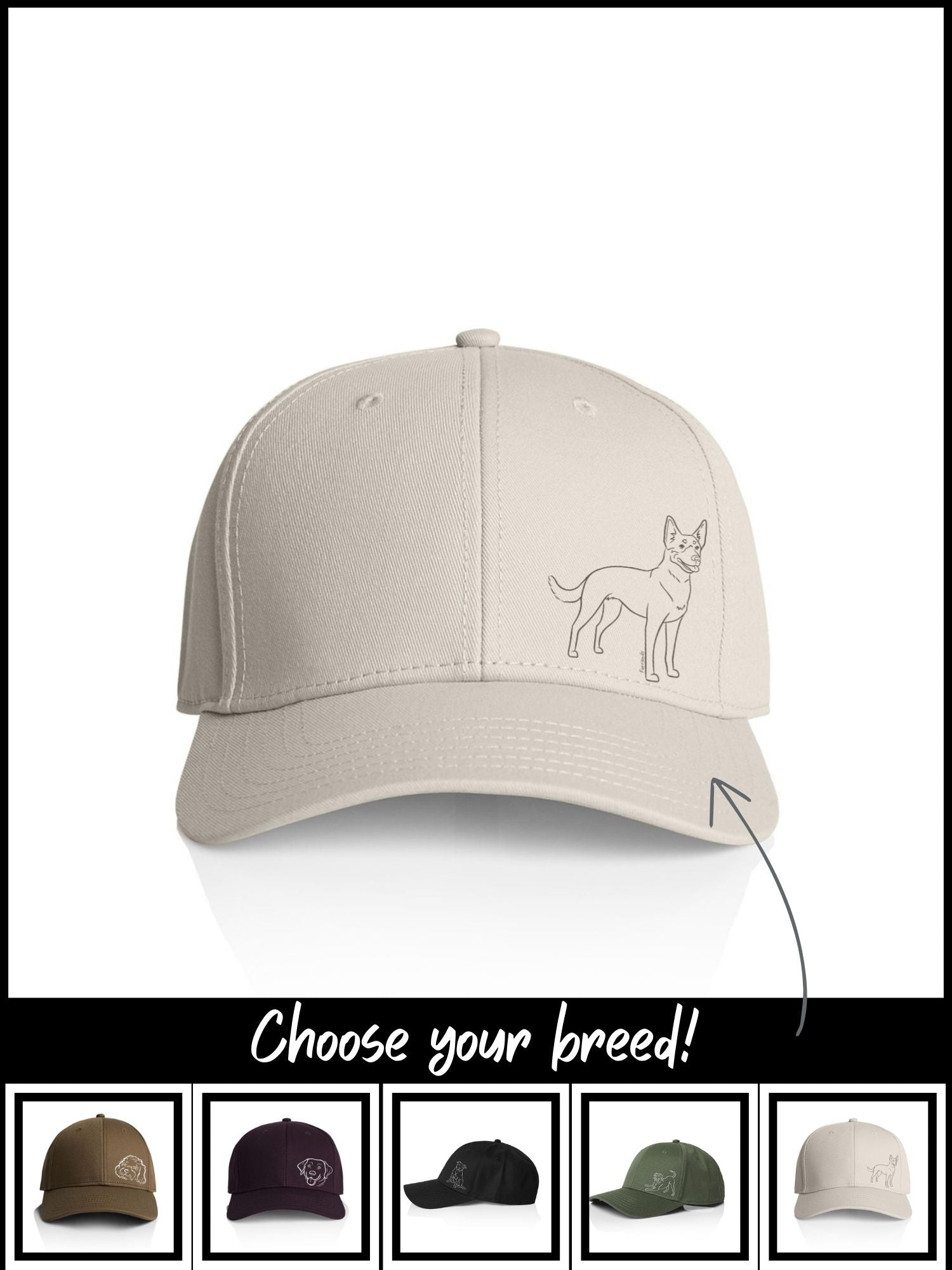 Dog Breed Snapback Icon Cap (Customisable)