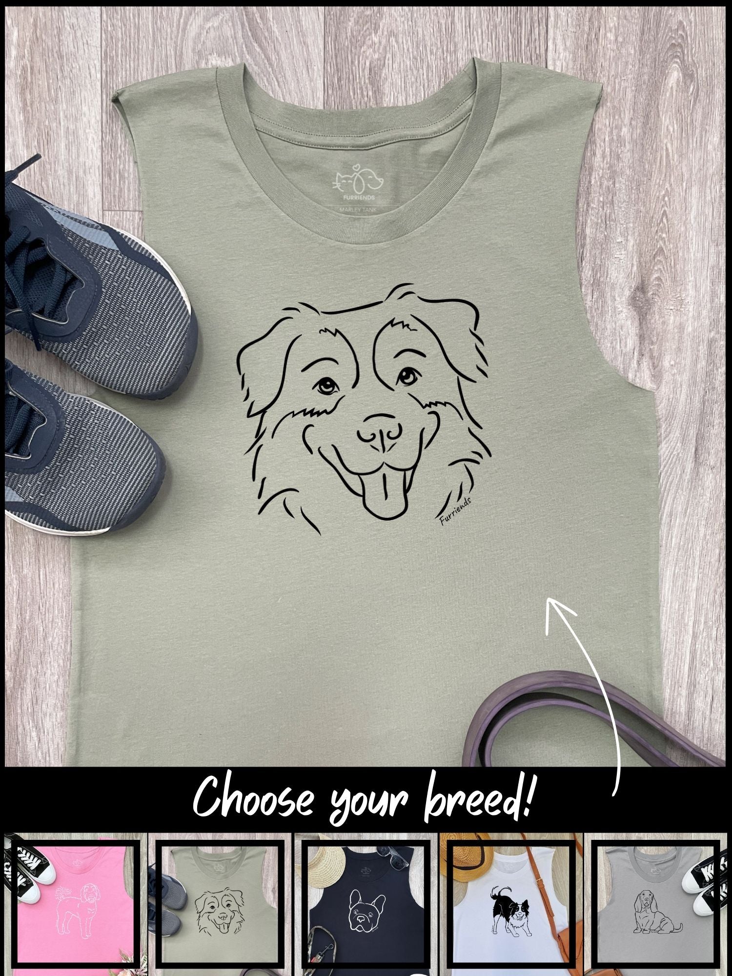 Customisable Dog Breed Marley Tank