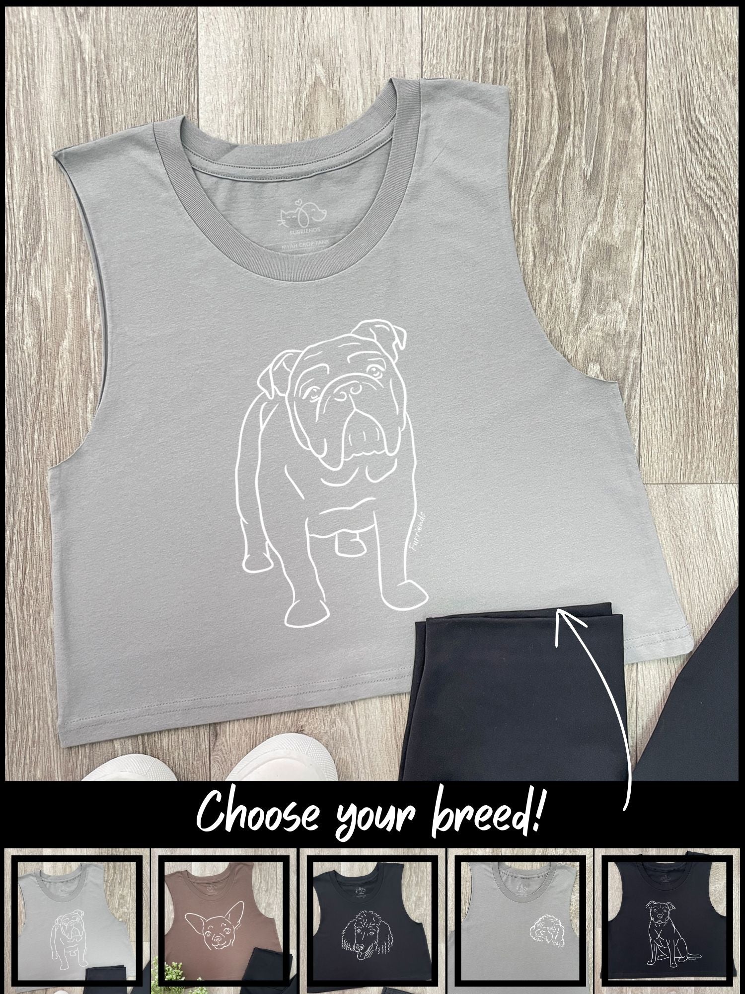 Dog Breed Myah Crop Tank (Customisable)