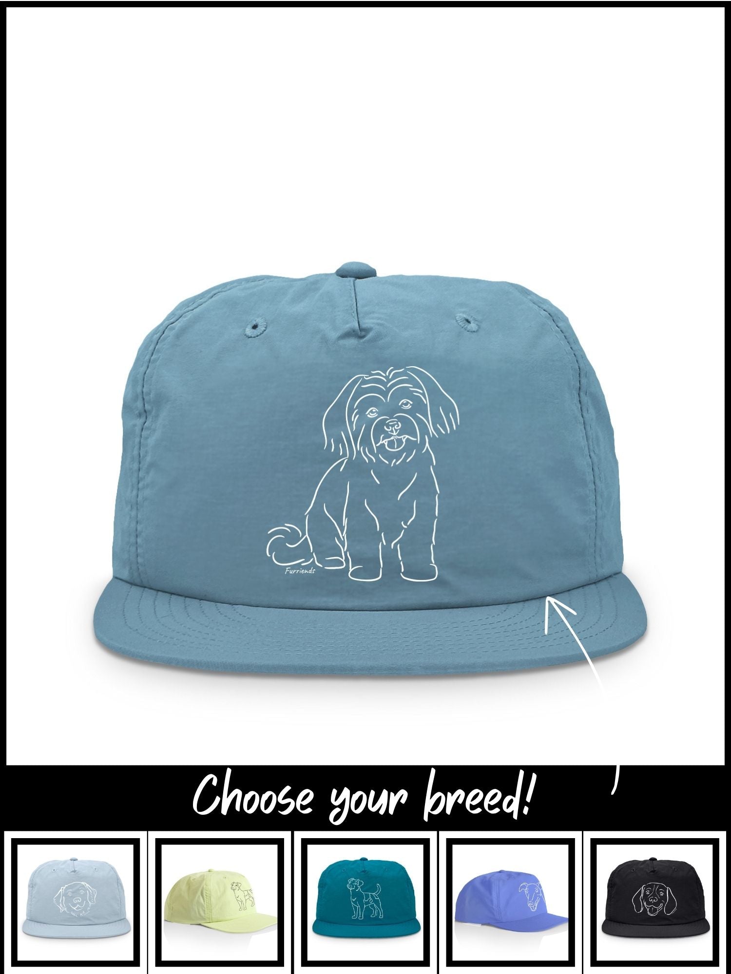 Dog Breed Quick-Dry Cap (Customisable)