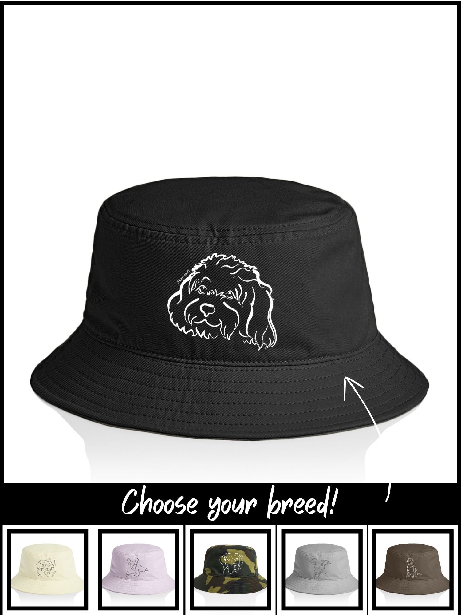 Dog Breed Bucket Hat (Customisable)