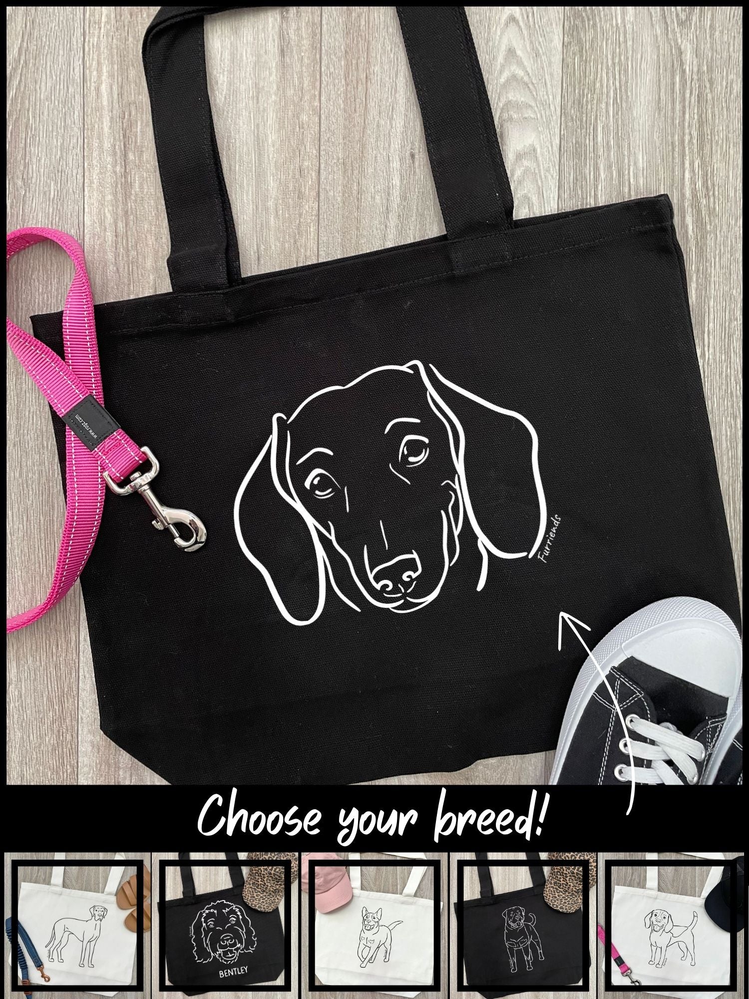 Dog Breed Stella Tote Bag (Customisable)