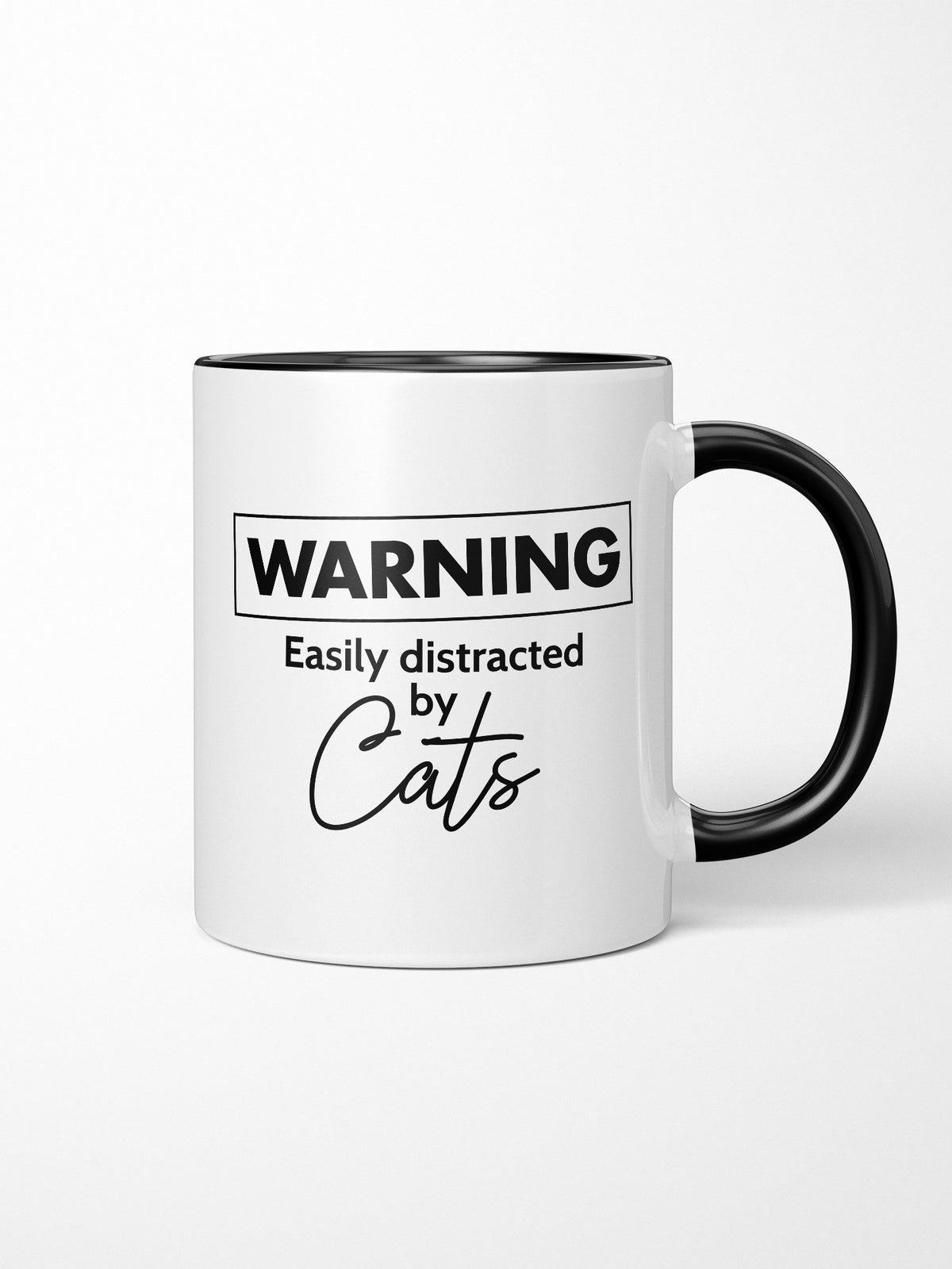 Warning. Easily Distracted By Cats Ceramic Mug