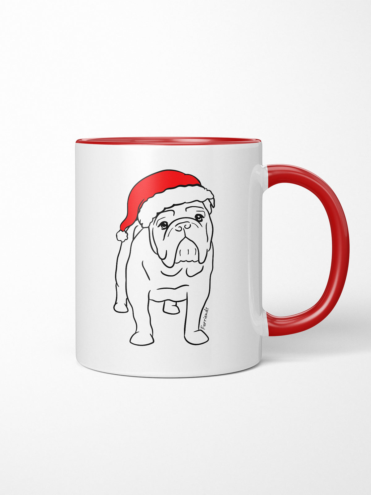 British Bulldog Christmas Edition Ceramic Mug