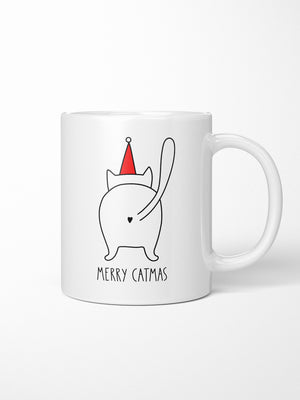 Catmas Greetings Ceramic Mug