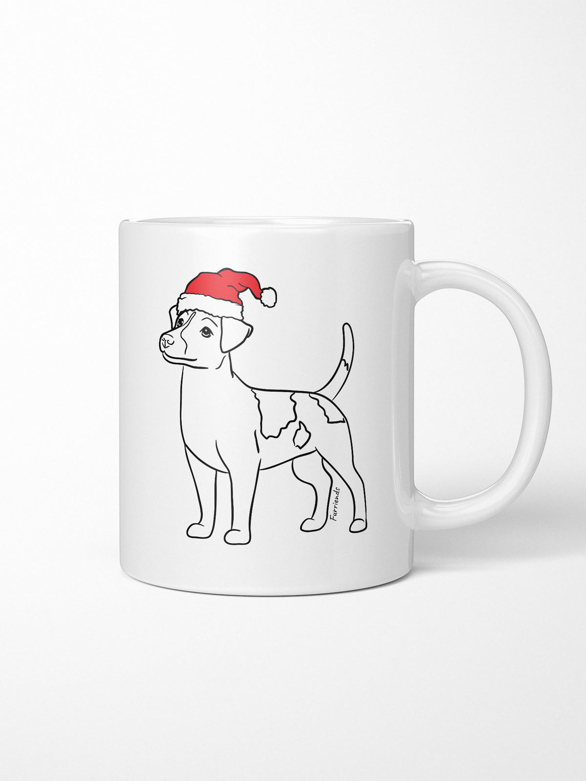 Jack Russell Terrier (Smooth Coat) Christmas Edition Ceramic Mug