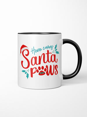 Here Comes Santa Paws Ceramic Mug