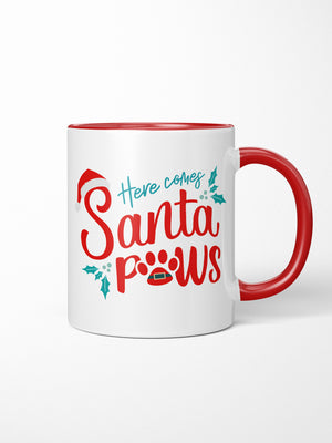 Here Comes Santa Paws Ceramic Mug