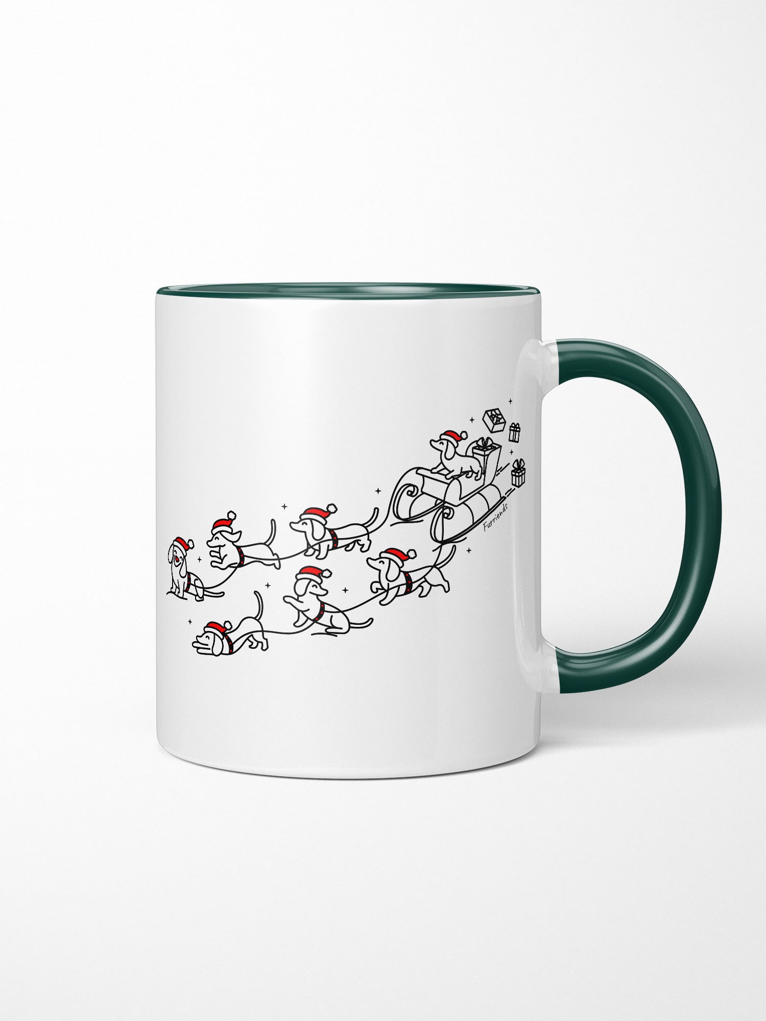 Dachshund Through The Snow Ceramic Mug