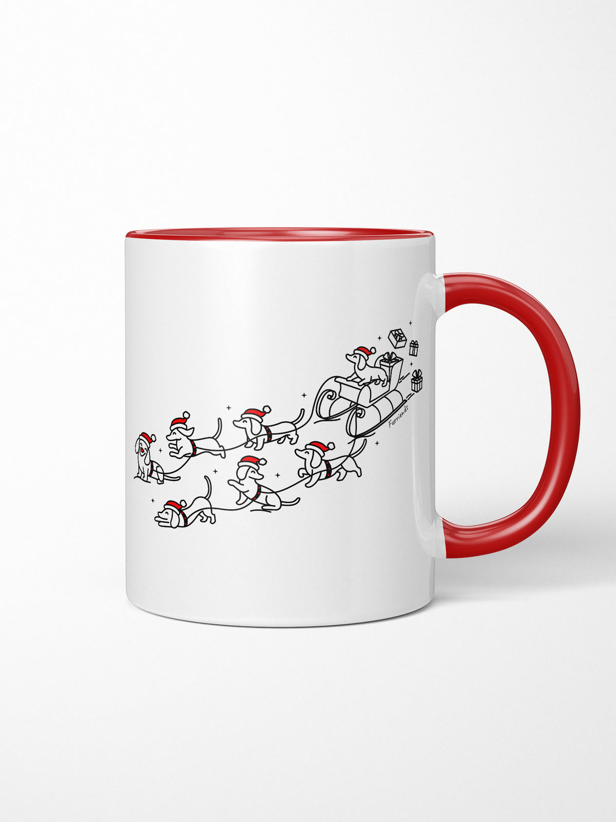 Dachshund Through The Snow Ceramic Mug