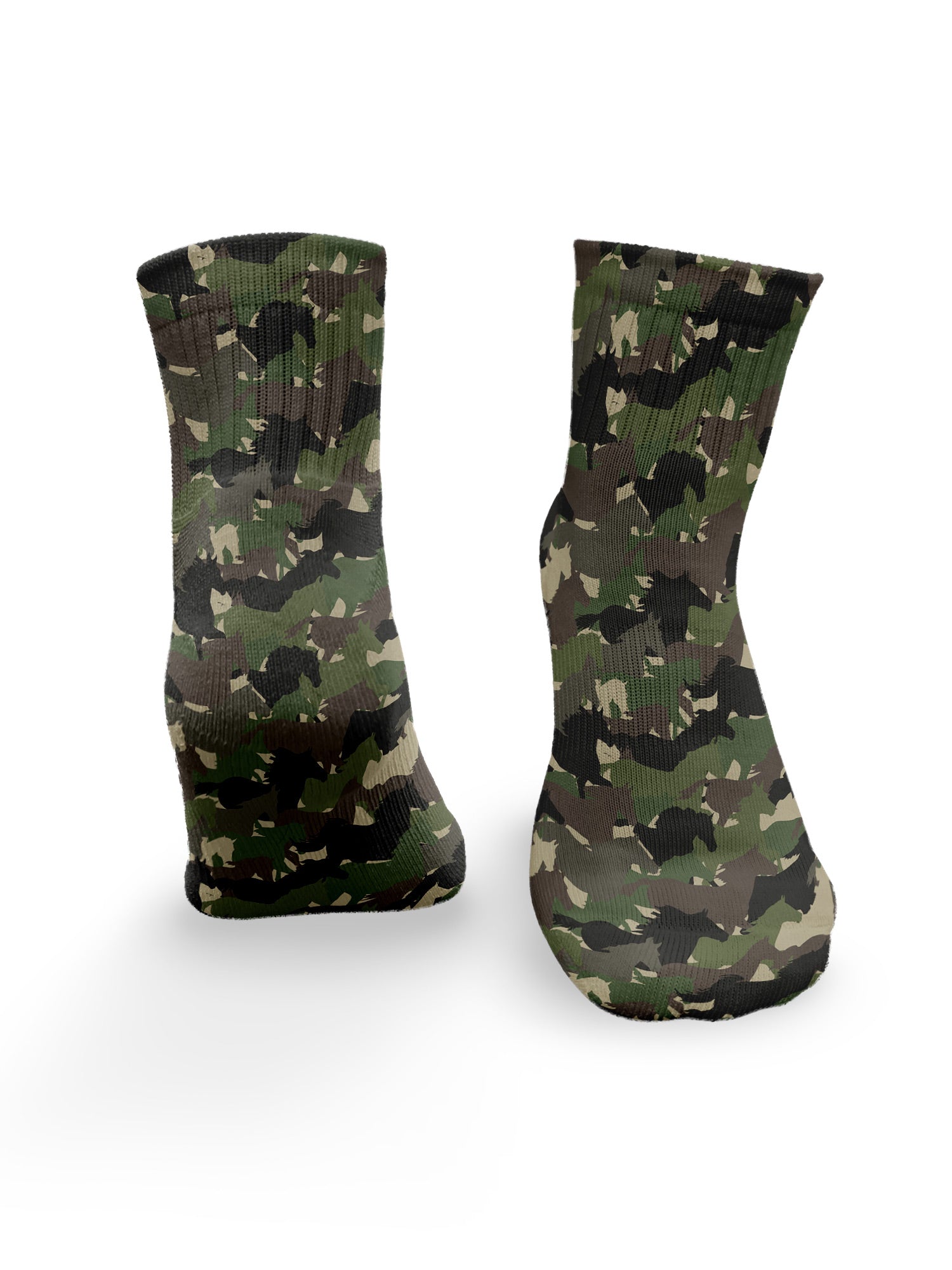 Camo Horses Ankle Socks