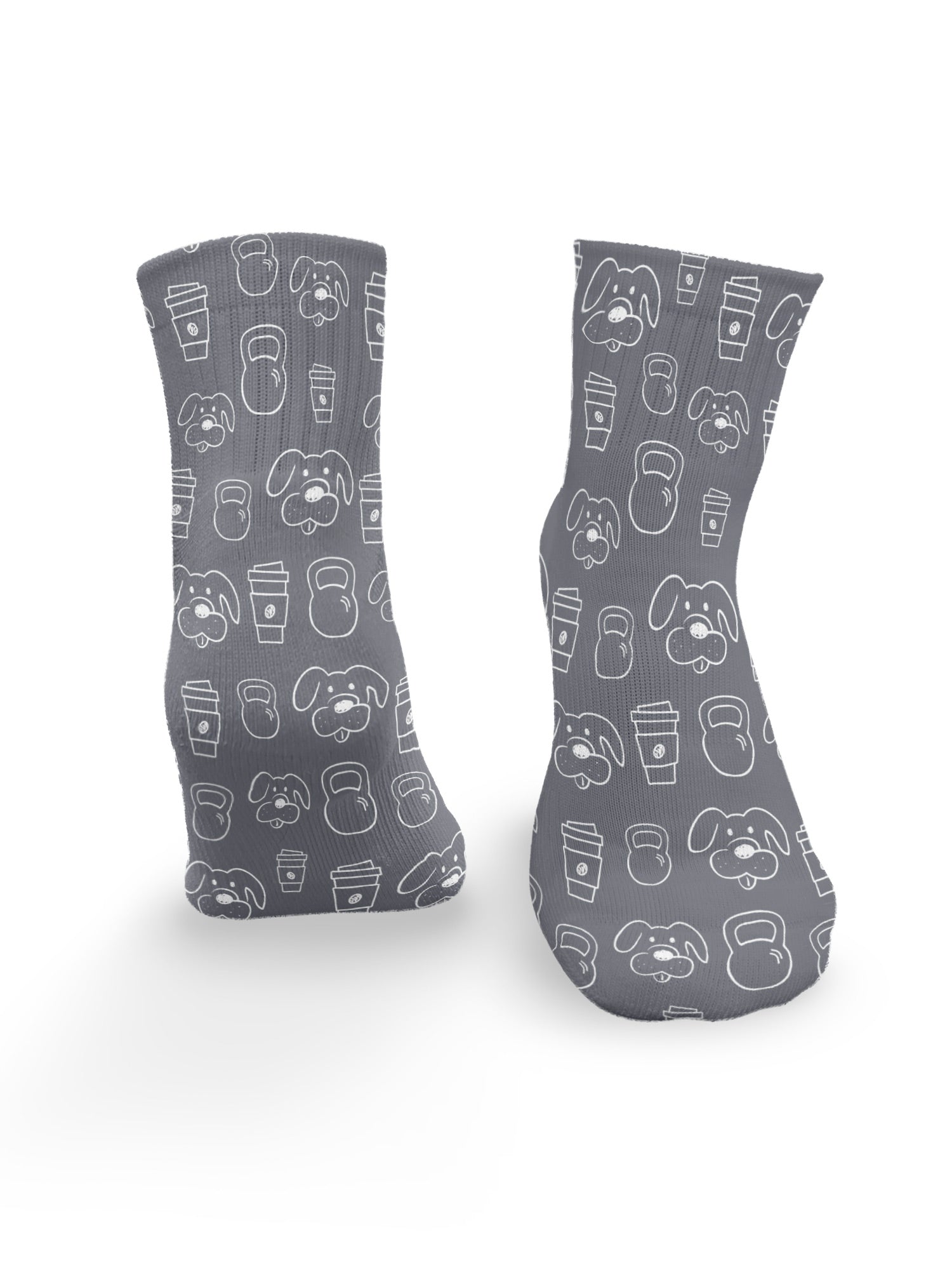 Canines, Coffee & Kettlebells Ankle Socks