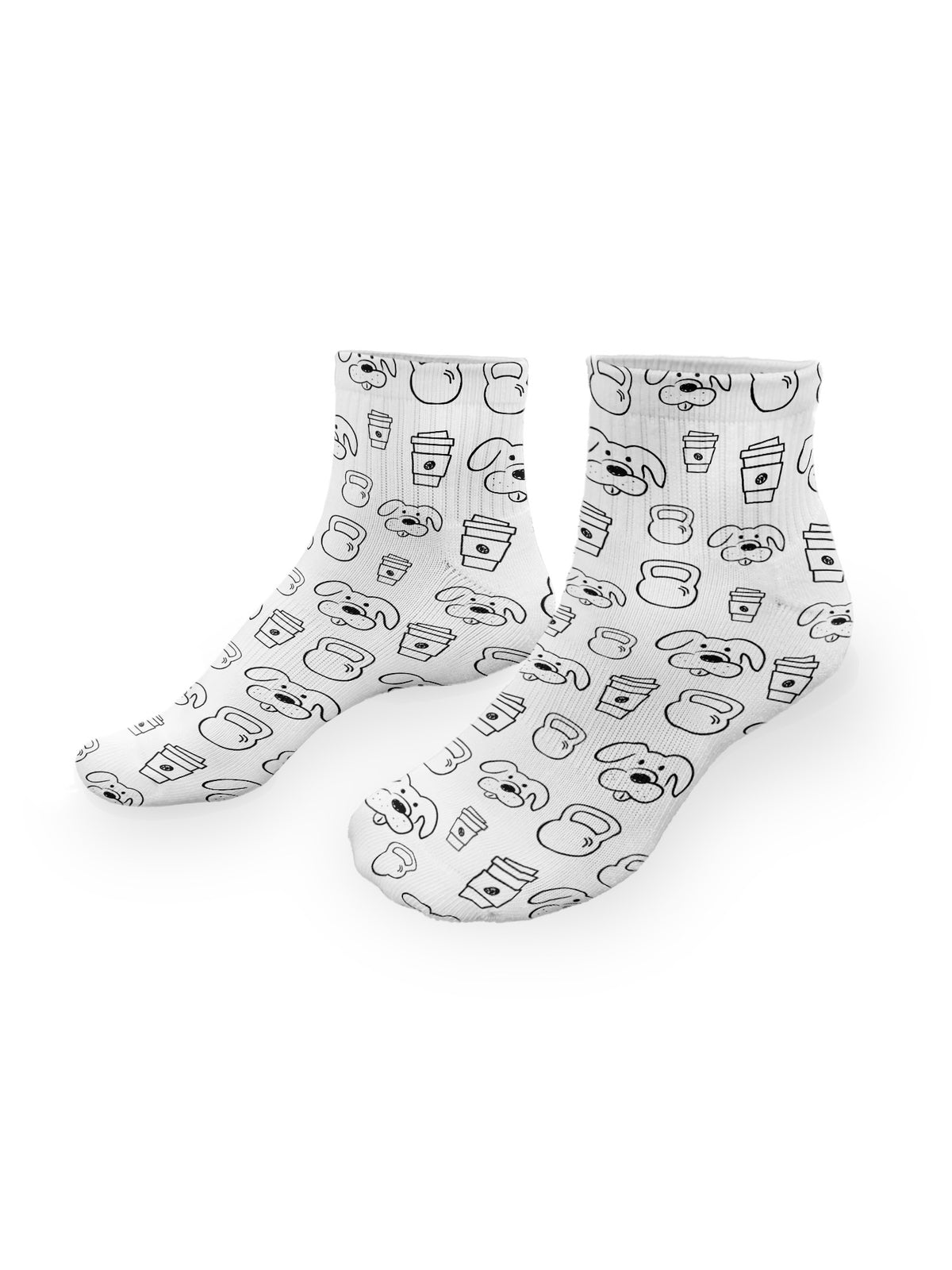 Canines, Coffee &amp; Kettlebells Ankle Socks