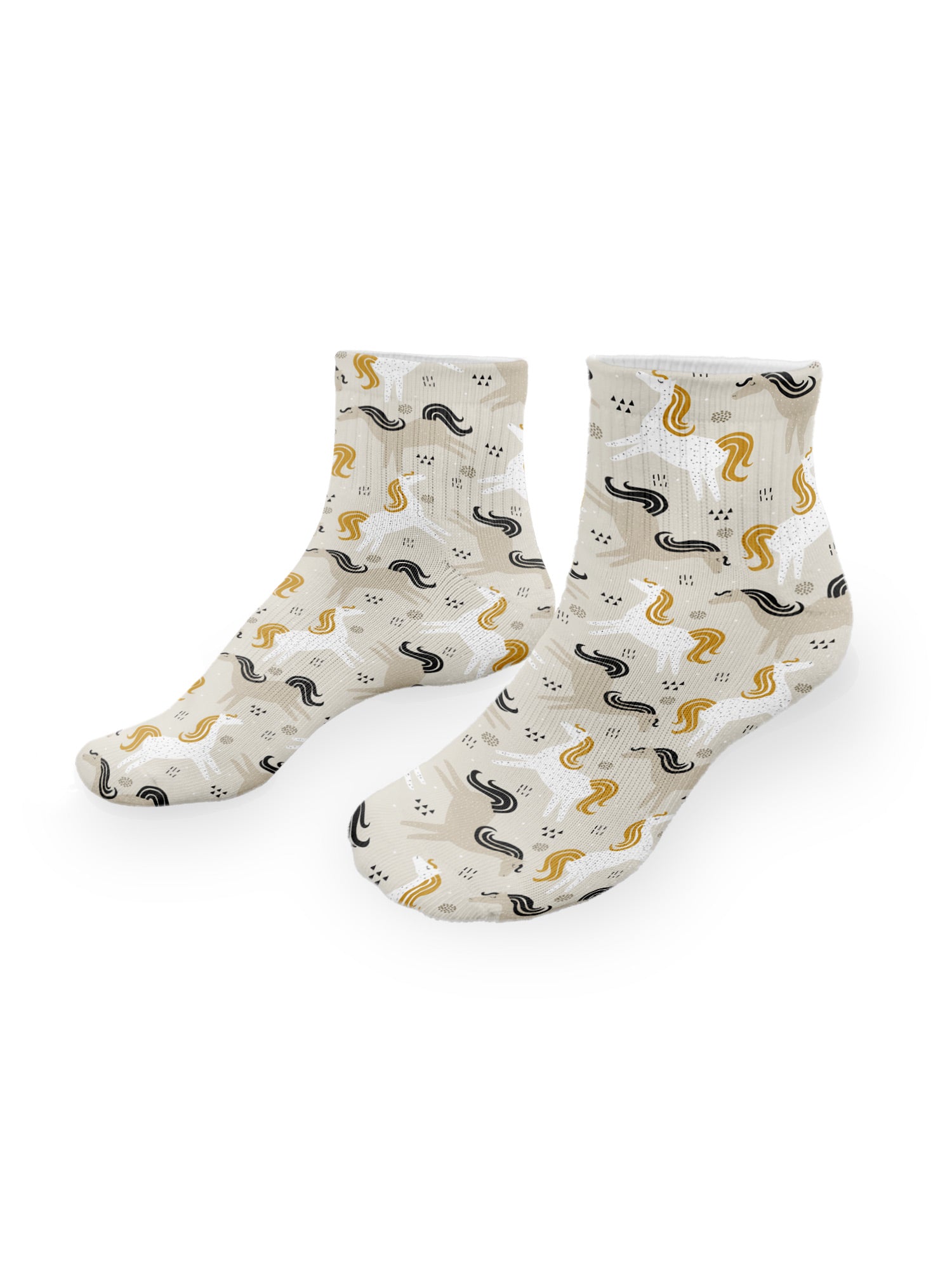 Hieroglyph Horses Ankle Socks