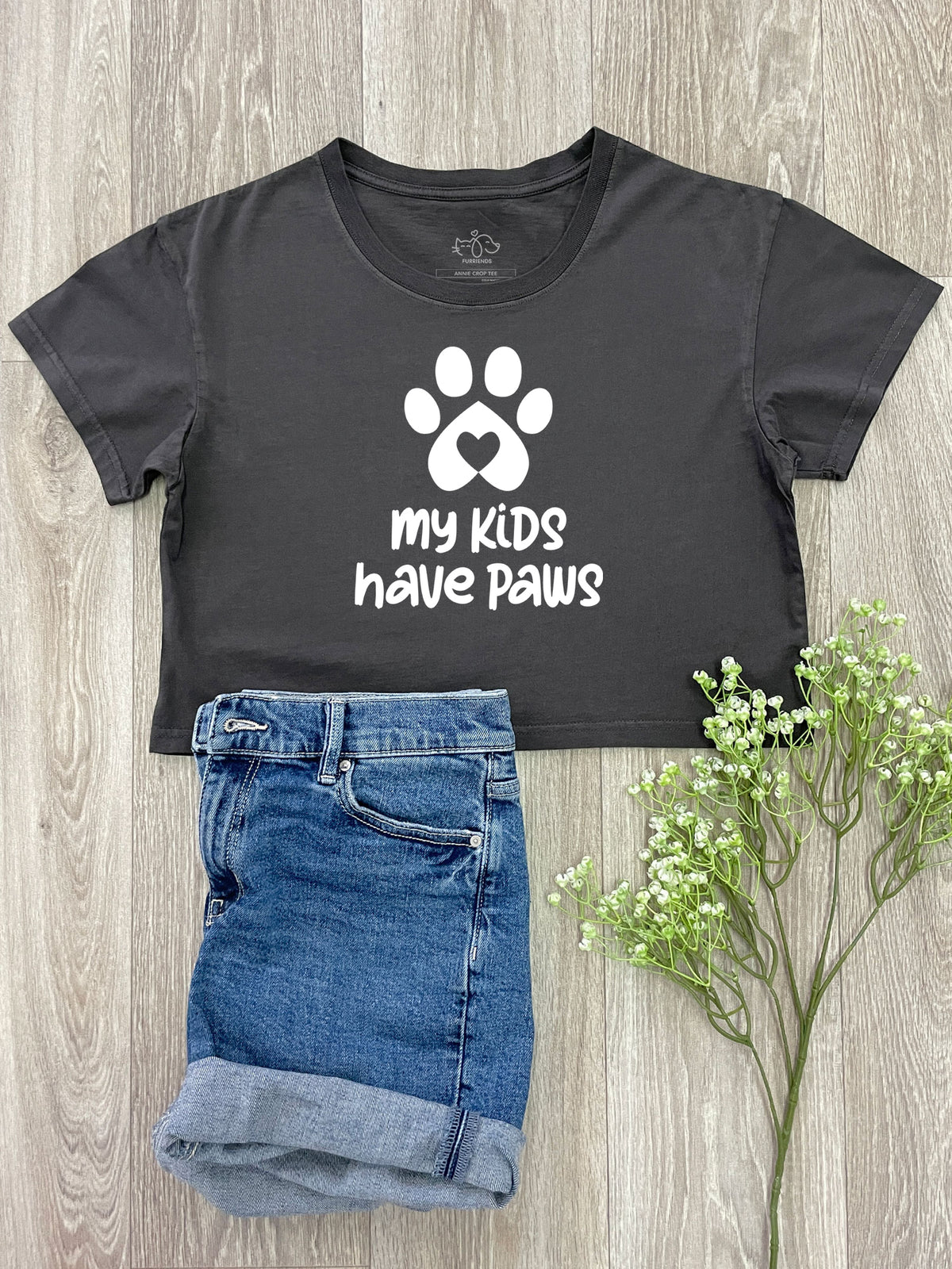 My Kids Have Paws Annie Crop Tee