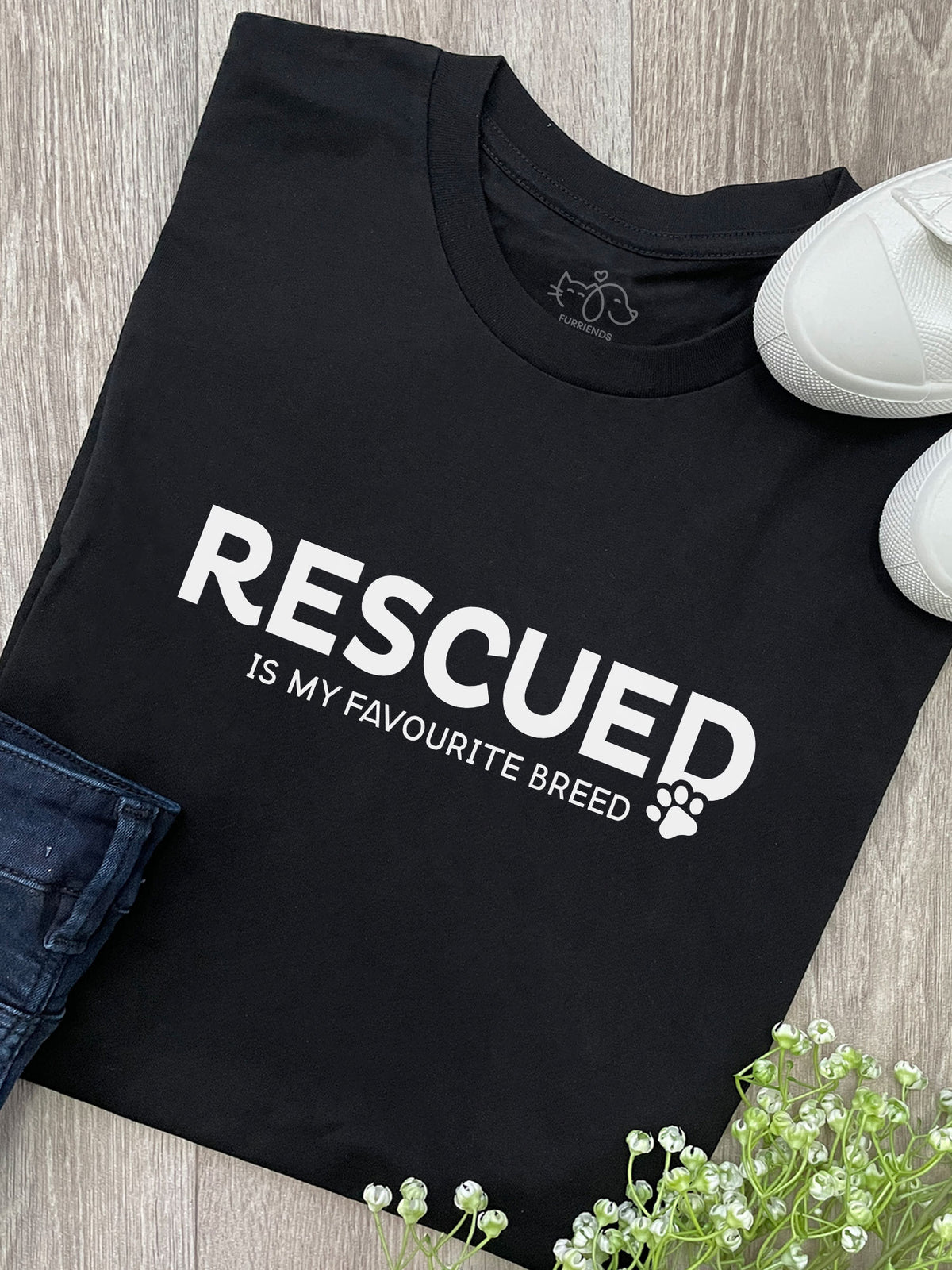 Rescued Is My Favourite Breed Ava Women&#39;s Regular Fit Tee