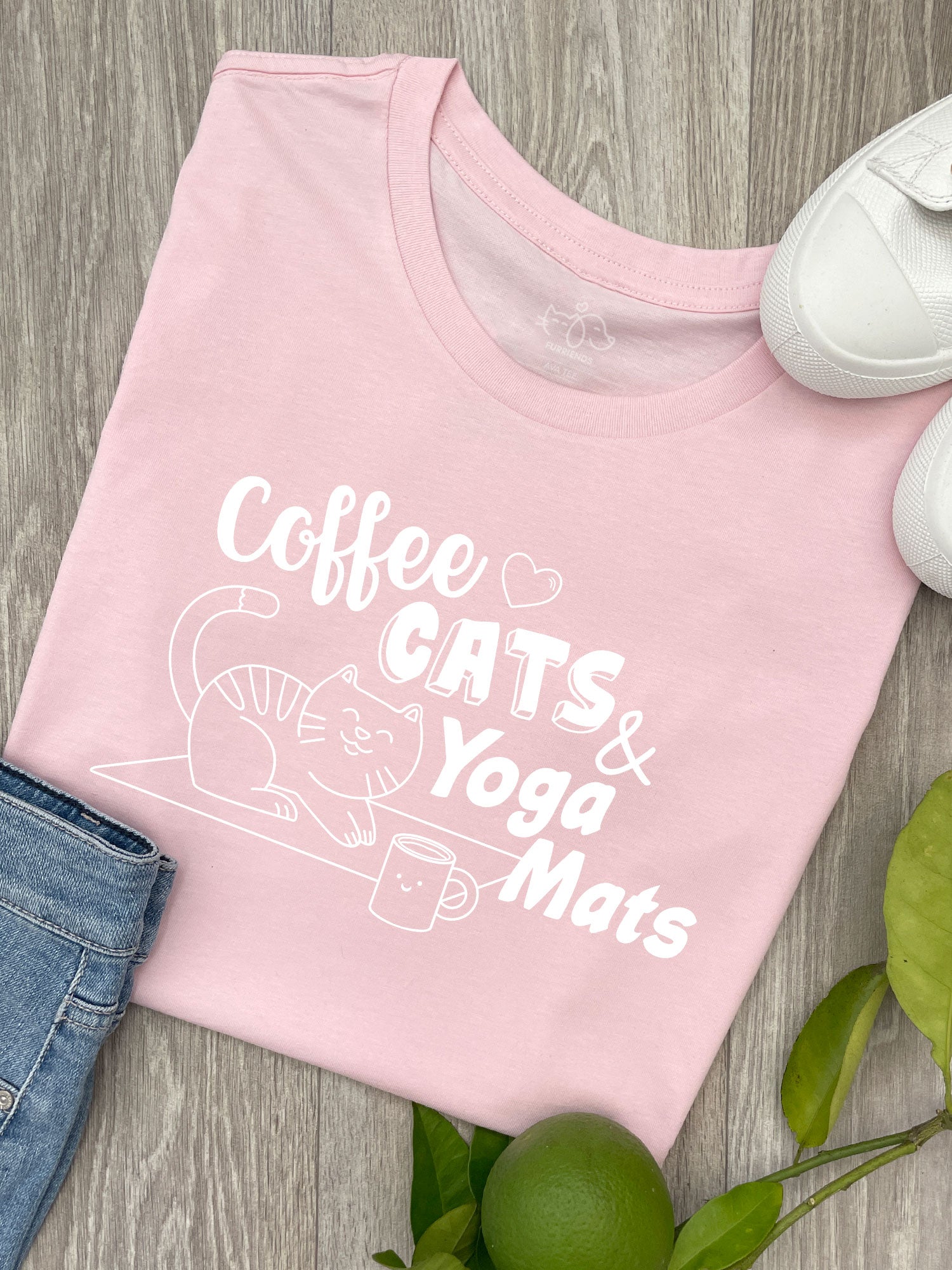 Coffee, Cats & Yoga Mats Ava Women's Regular Fit Tee