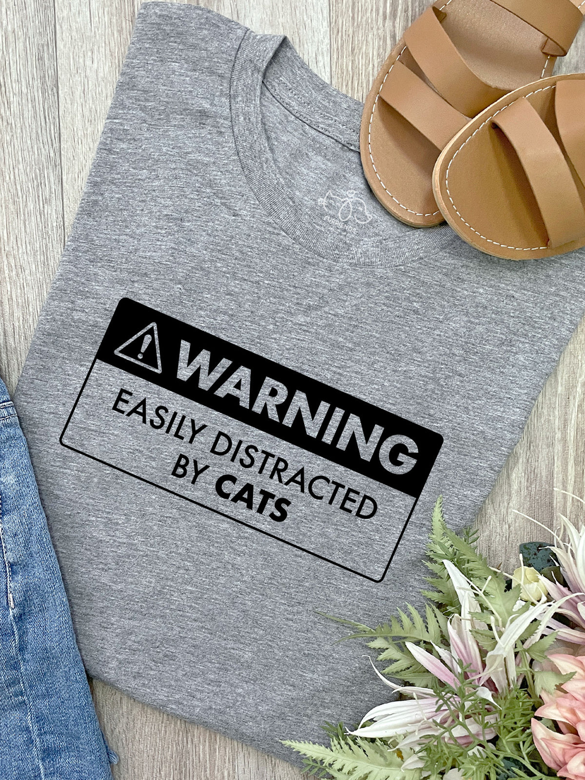 Warning Sign! Easily Distracted By... Customisable Ava Women&#39;s Regular Fit Tee