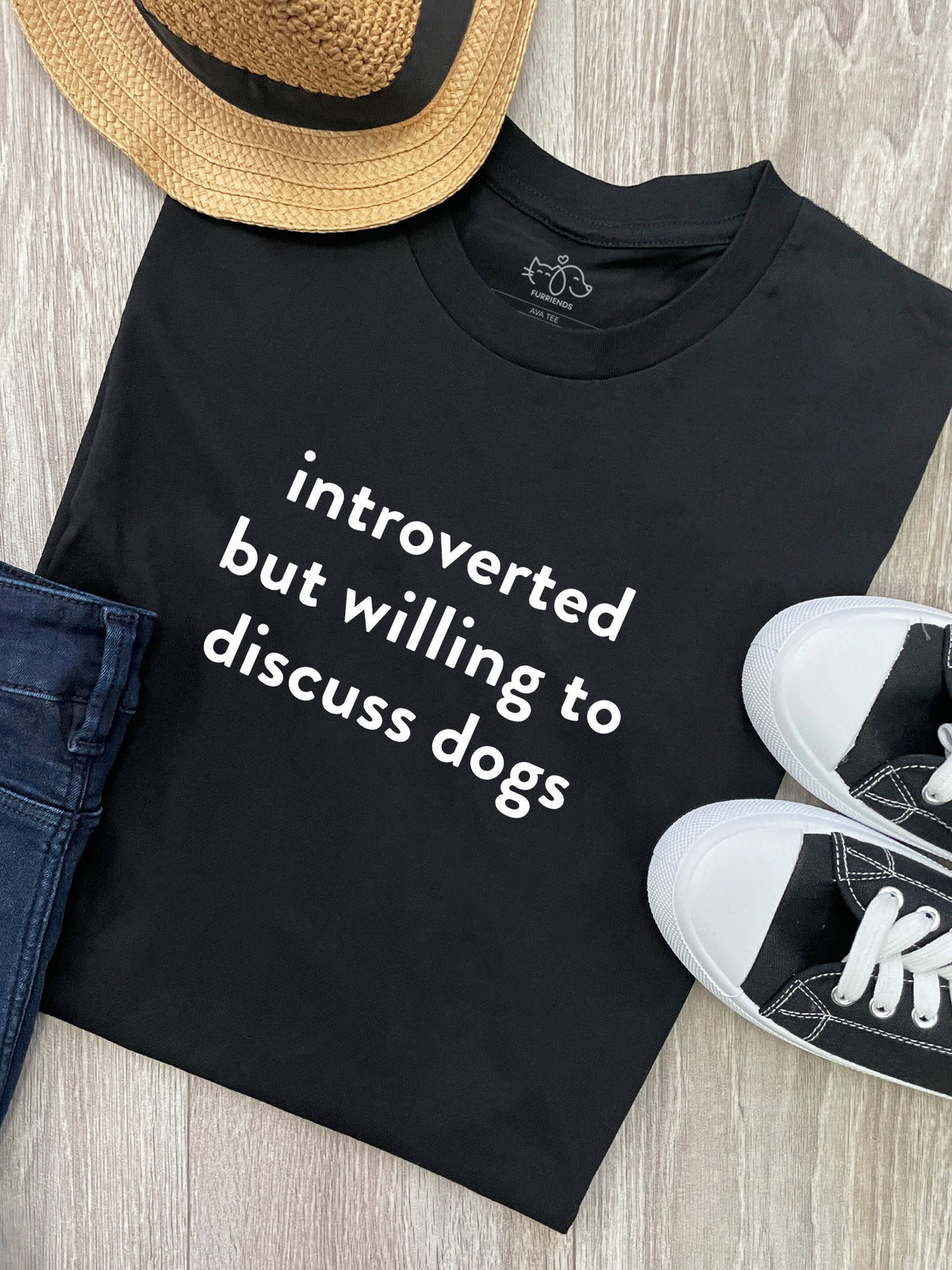 Introverted But Willing To Discuss Dogs Ava Women&#39;s Regular Fit Tee