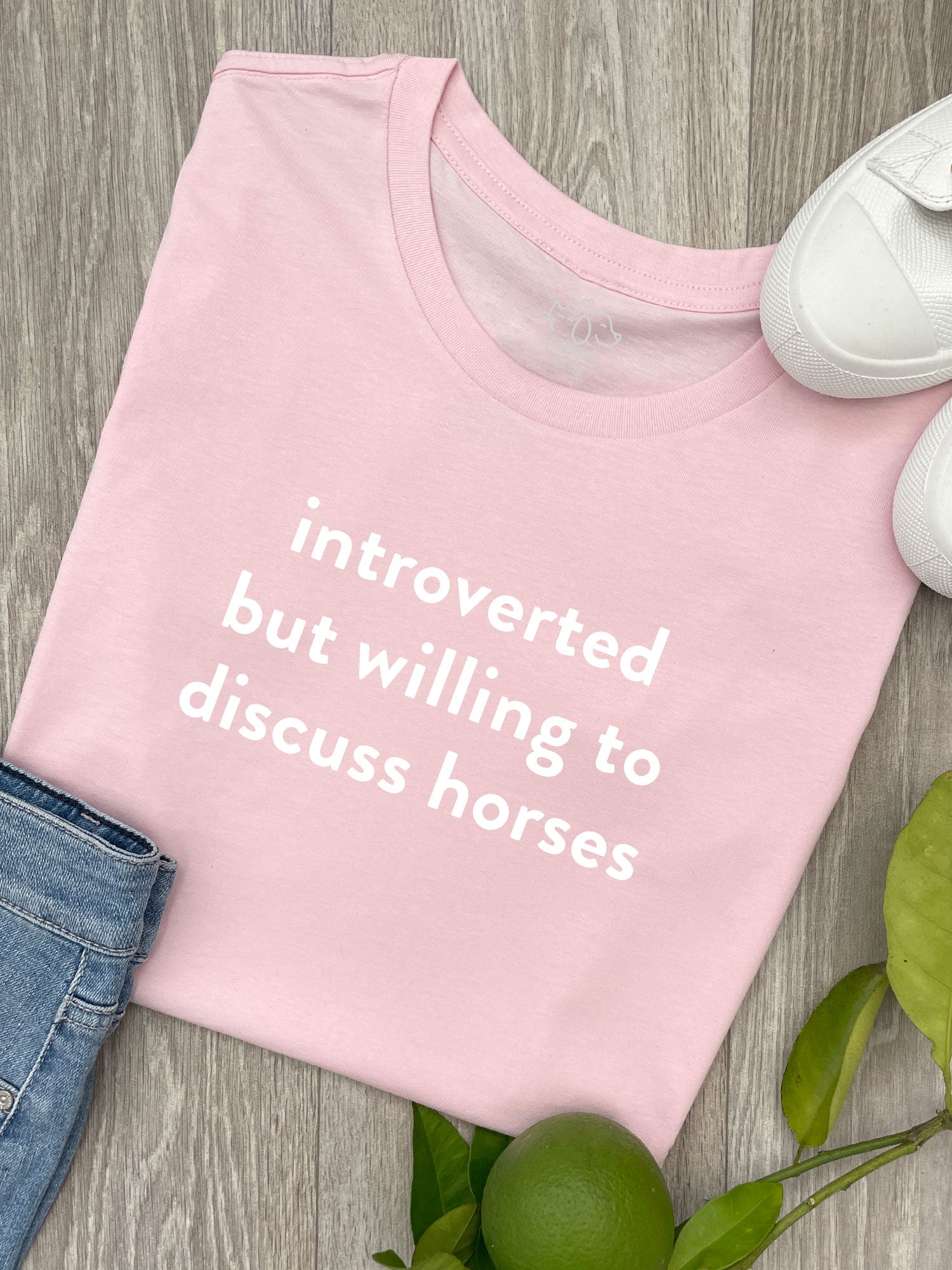 Introverted But Willing To Discuss Horses Ava Women's Regular Fit Tee