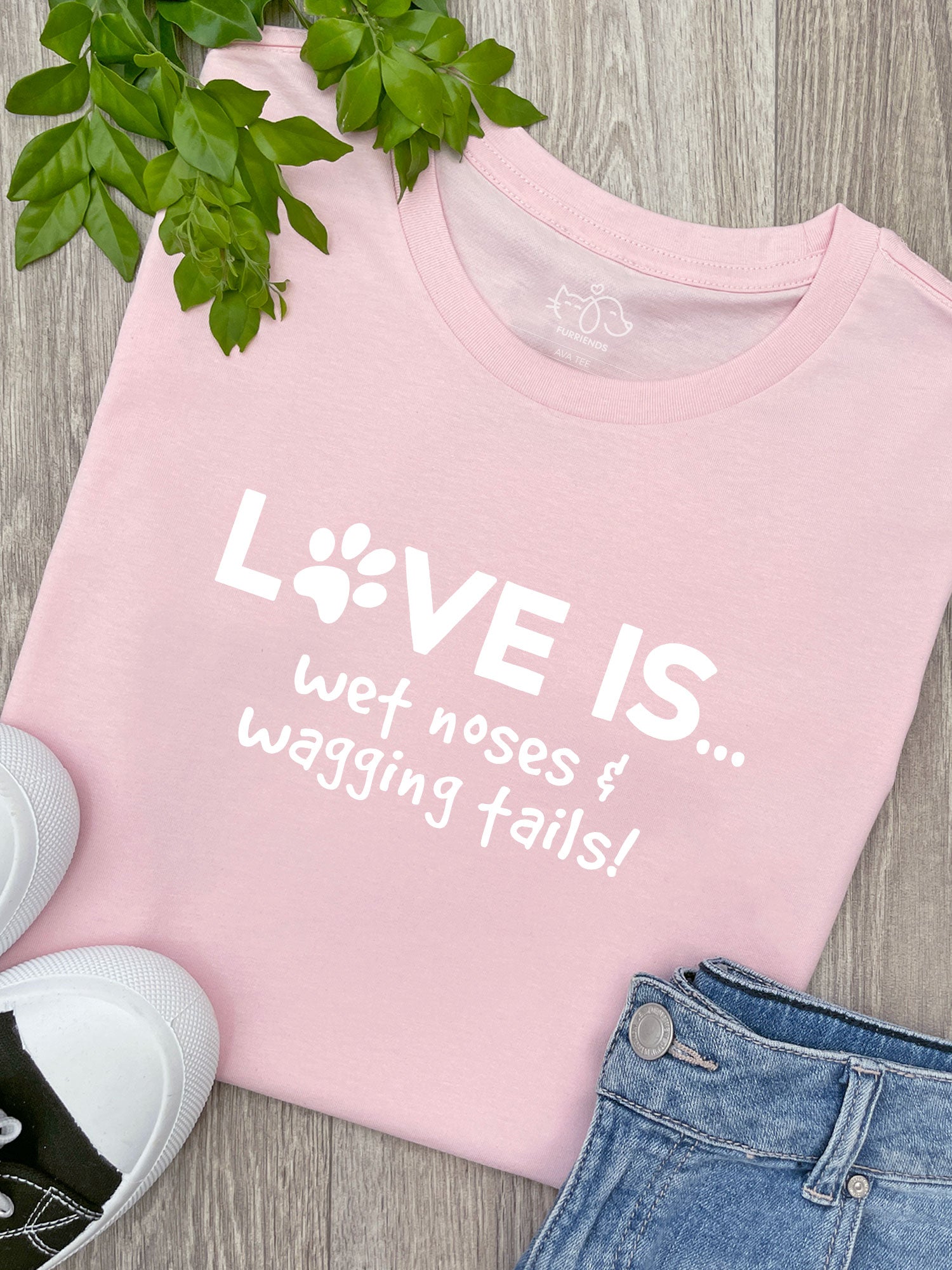 Love Is... Wet Noses & Wagging Tails! Ava Women's Regular Fit Tee