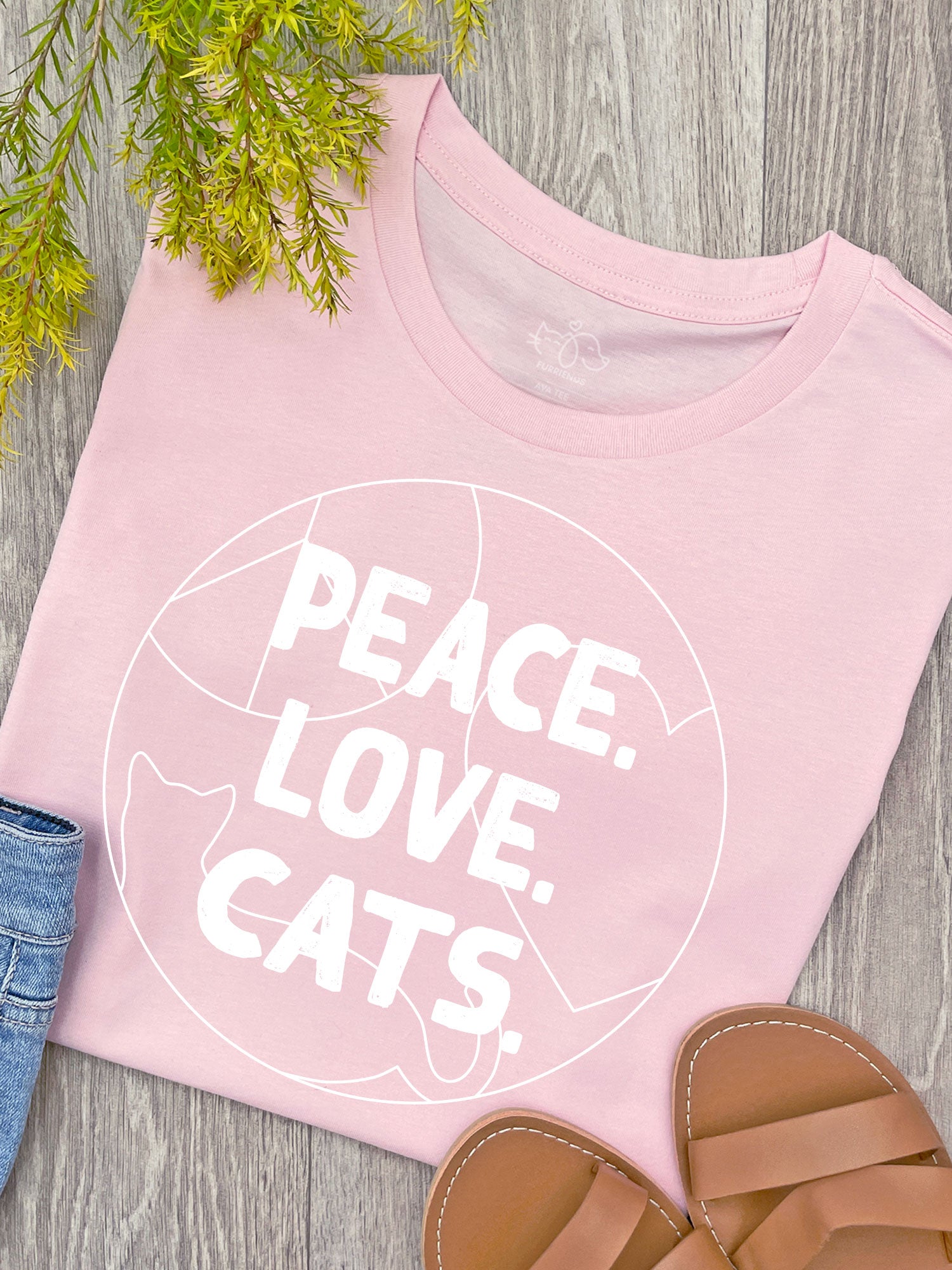 Peace. Love. Cats. Ava Women's Regular Fit Tee