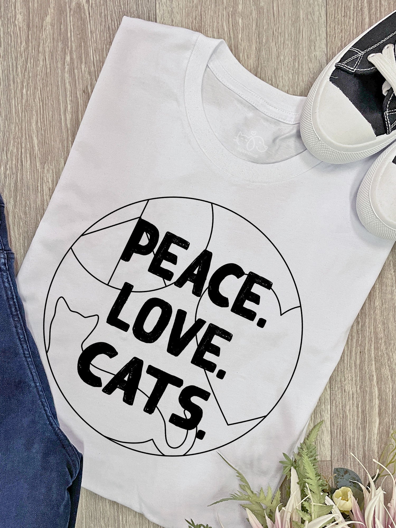 Peace. Love. Cats. Ava Women's Regular Fit Tee