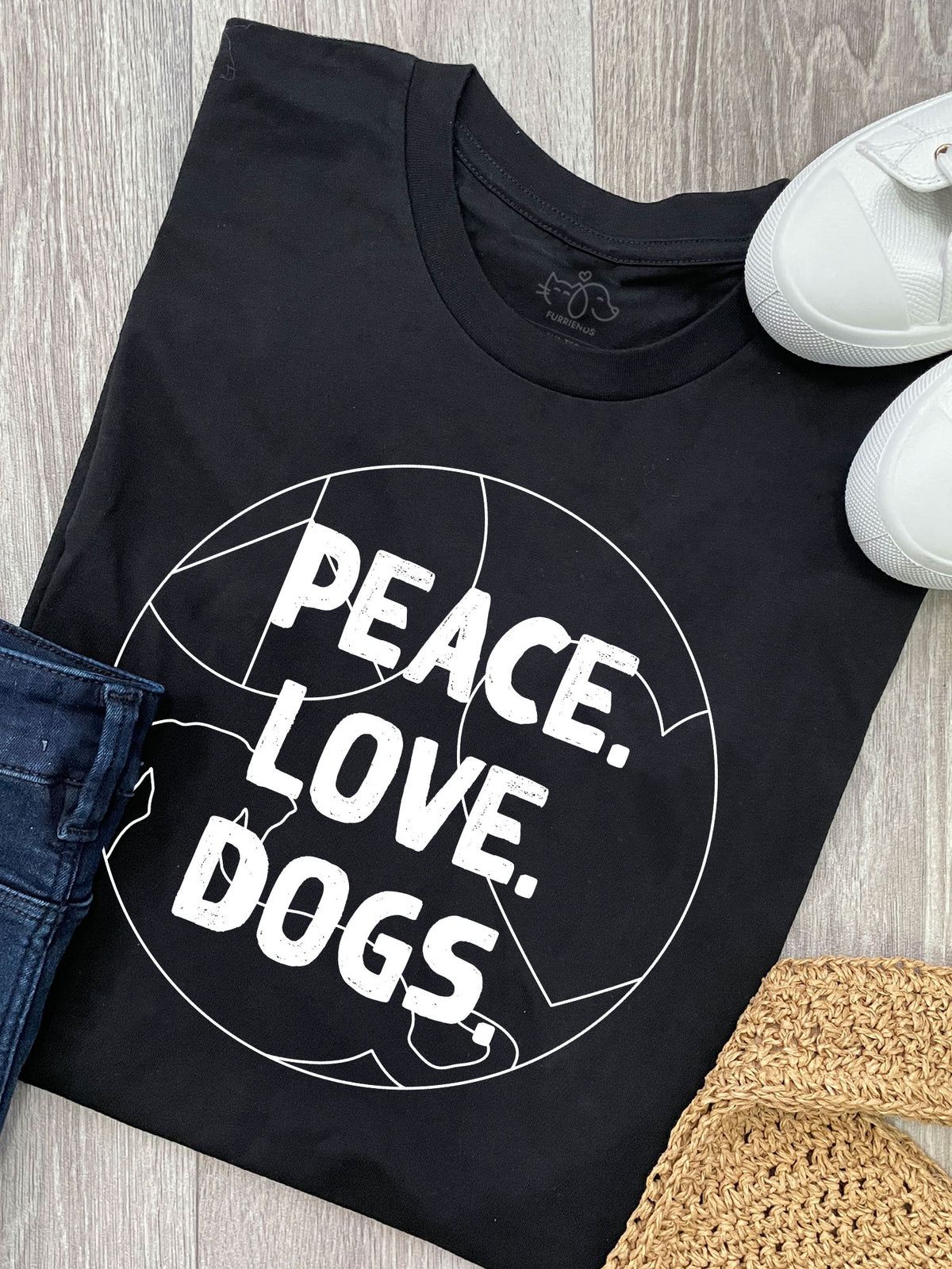 Peace. Love. Dogs. Ava Women&#39;s Regular Fit Tee