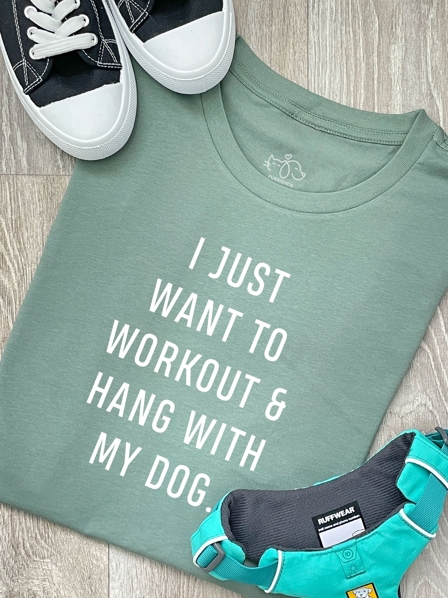 Workout & Hang With My Dog Ava Women's Regular Fit Tee