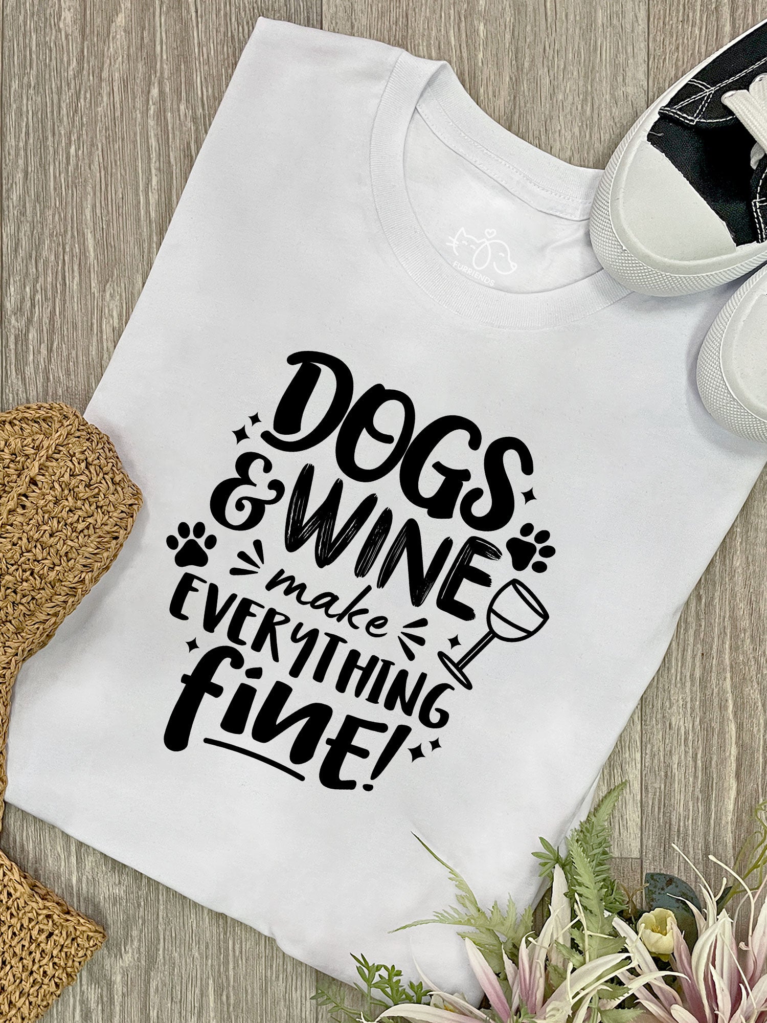 Dogs & Wine Make Everything Fine Ava Women's Regular Fit Tee