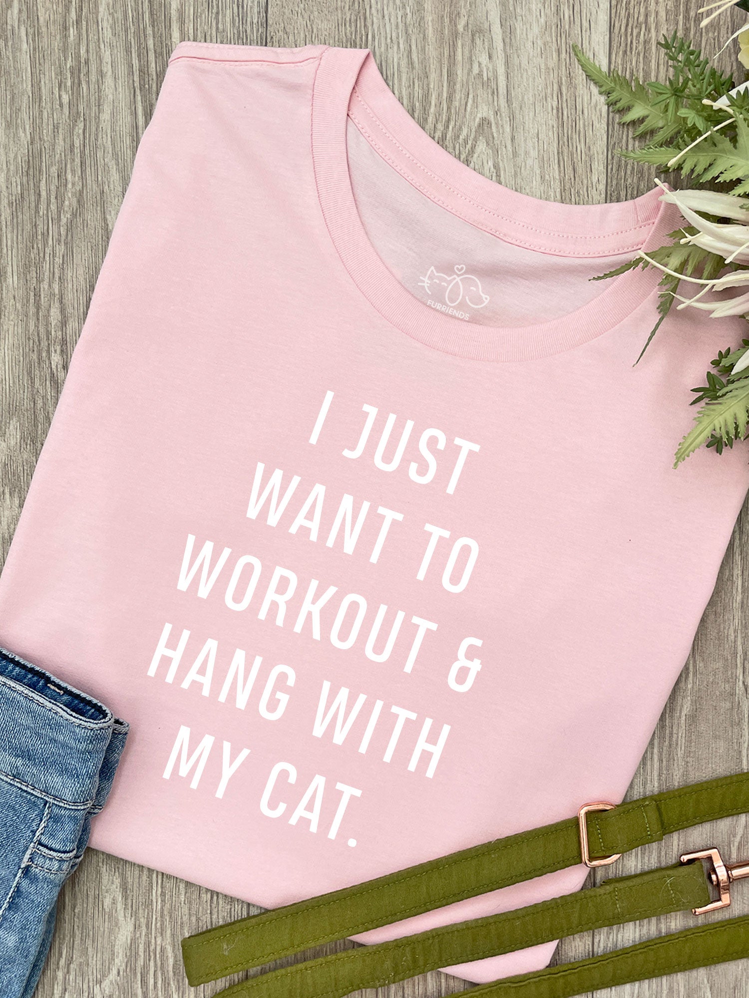 Workout & Hang With My Cat Ava Women's Regular Fit Tee