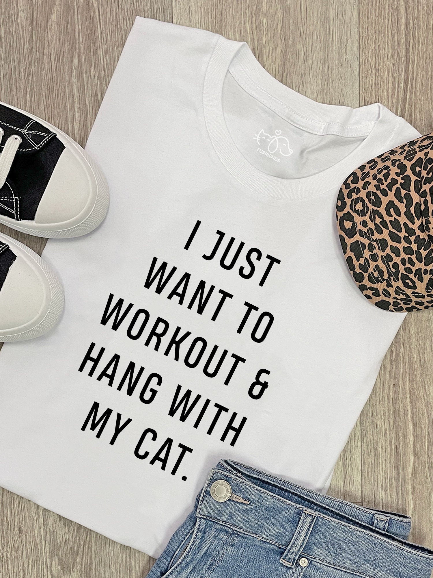 Workout & Hang With My Cat Ava Women's Regular Fit Tee