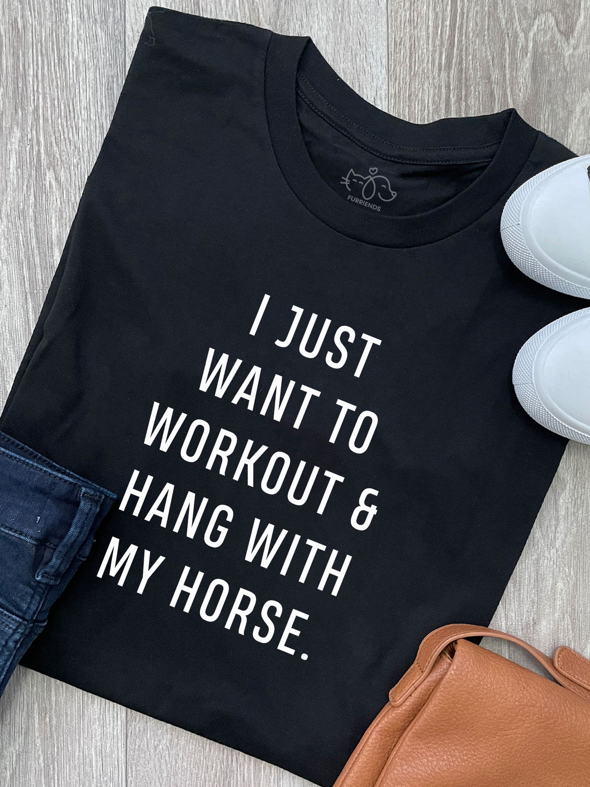 Workout &amp; Hang With My Horse Ava Women&#39;s Regular Fit Tee