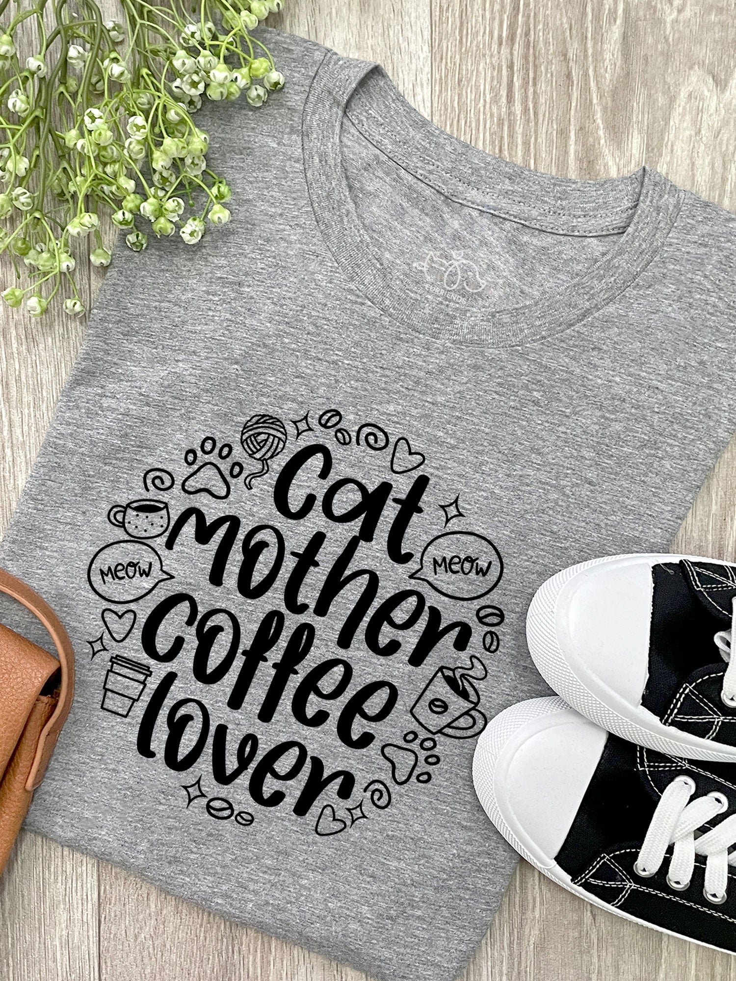 Cat Mother Coffee Lover Ava Women's Regular Fit Tee