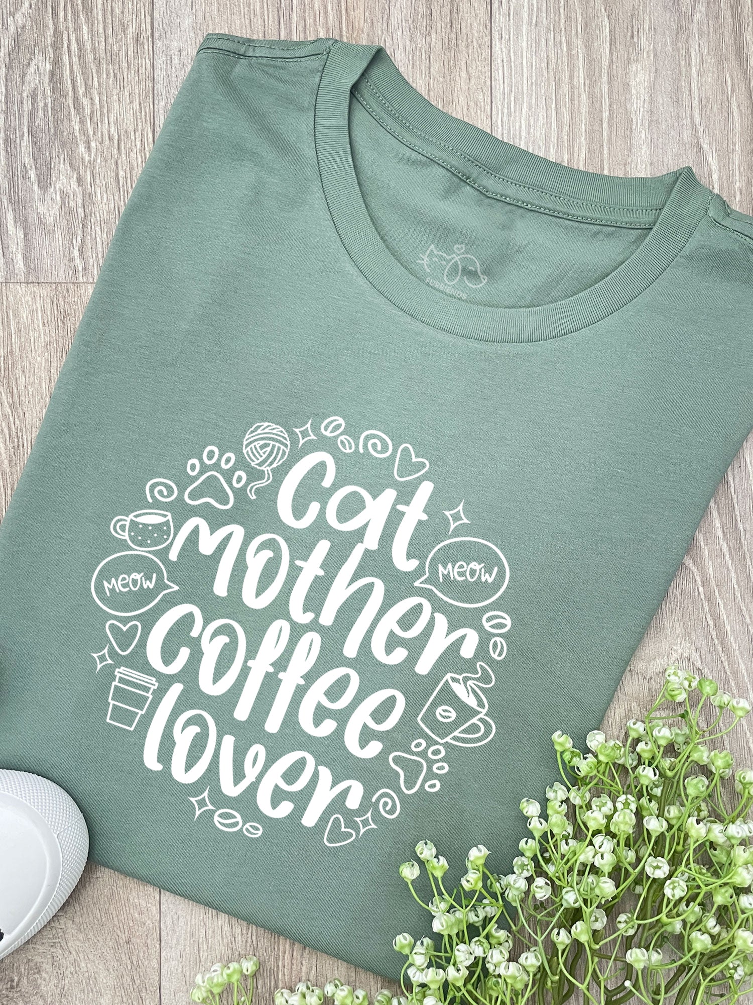 Cat Mother Coffee Lover Ava Women's Regular Fit Tee