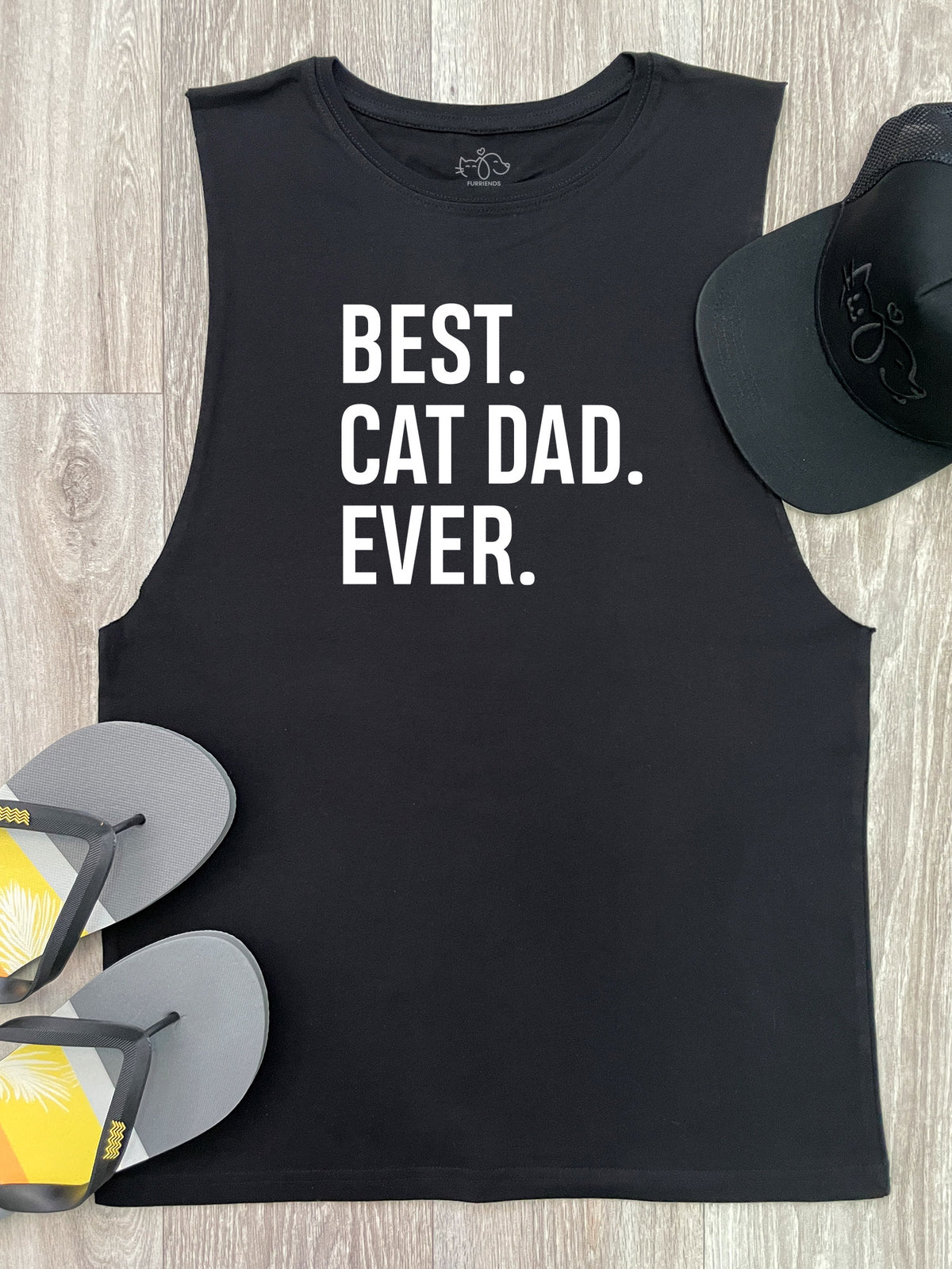 Best. Cat Dad. Ever. Axel Drop Armhole Muscle Tank