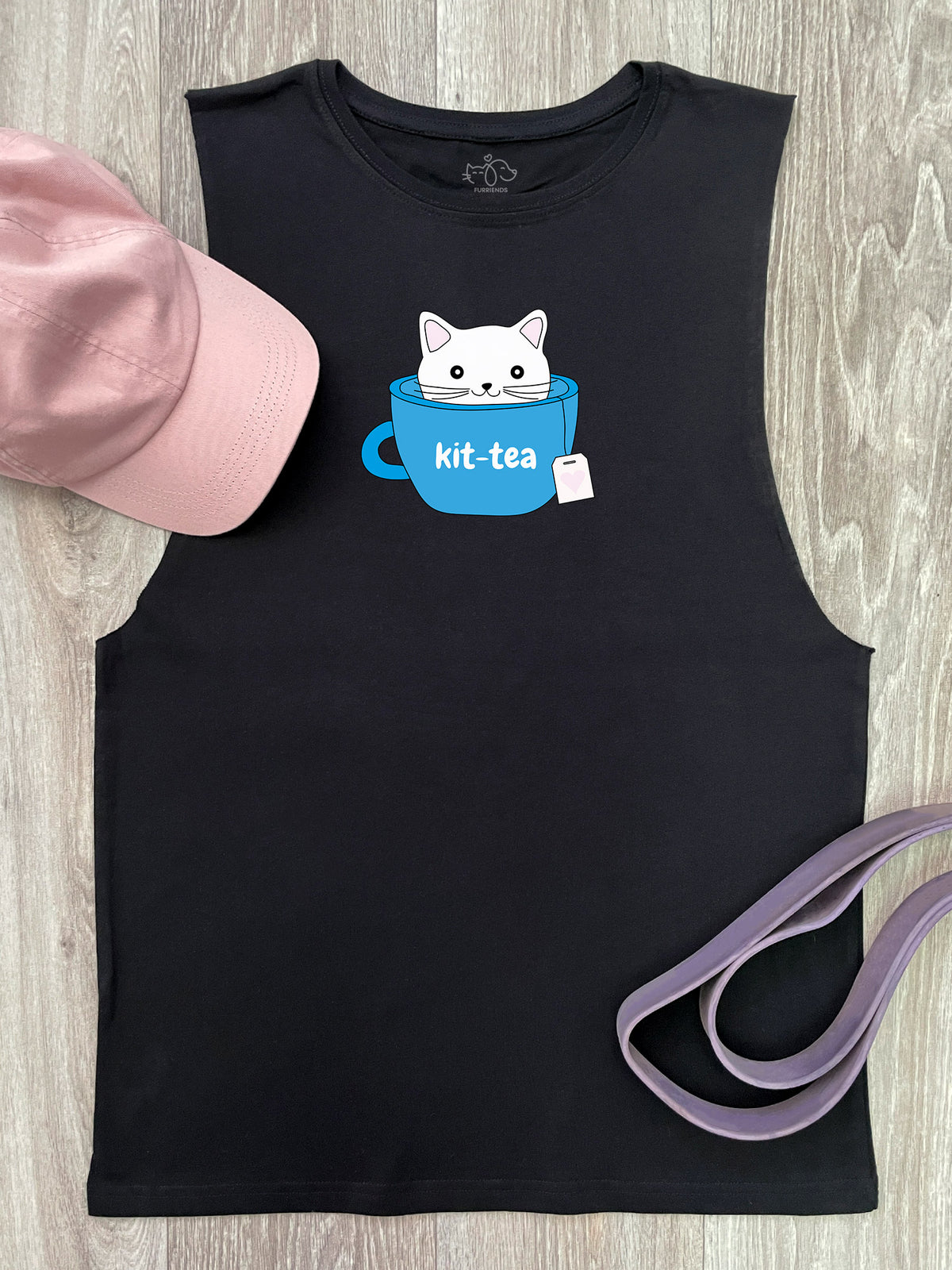 Kit-Tea Cat Axel Drop Armhole Muscle Tank