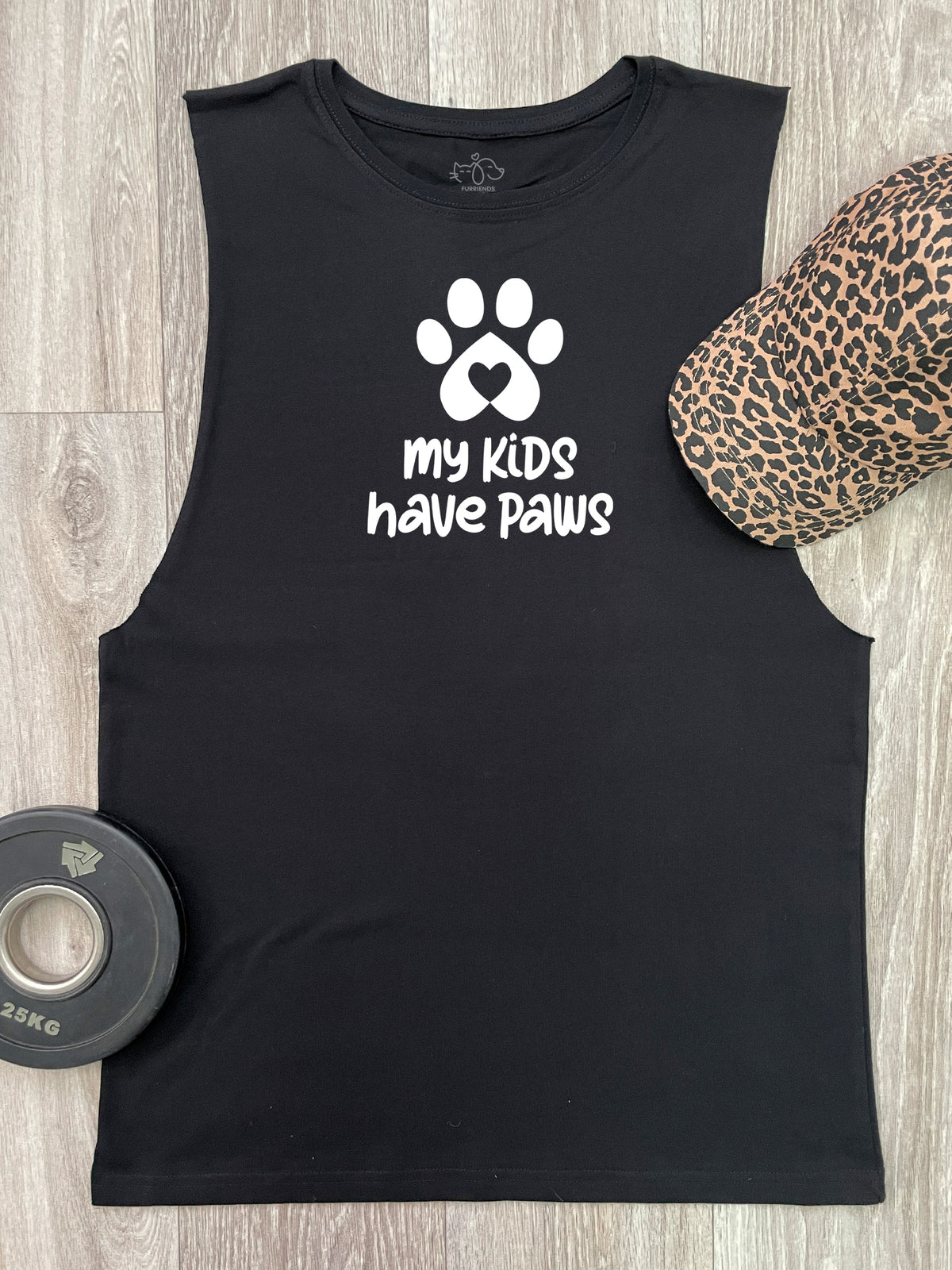 My Kids Have Paws Axel Drop Armhole Muscle Tank