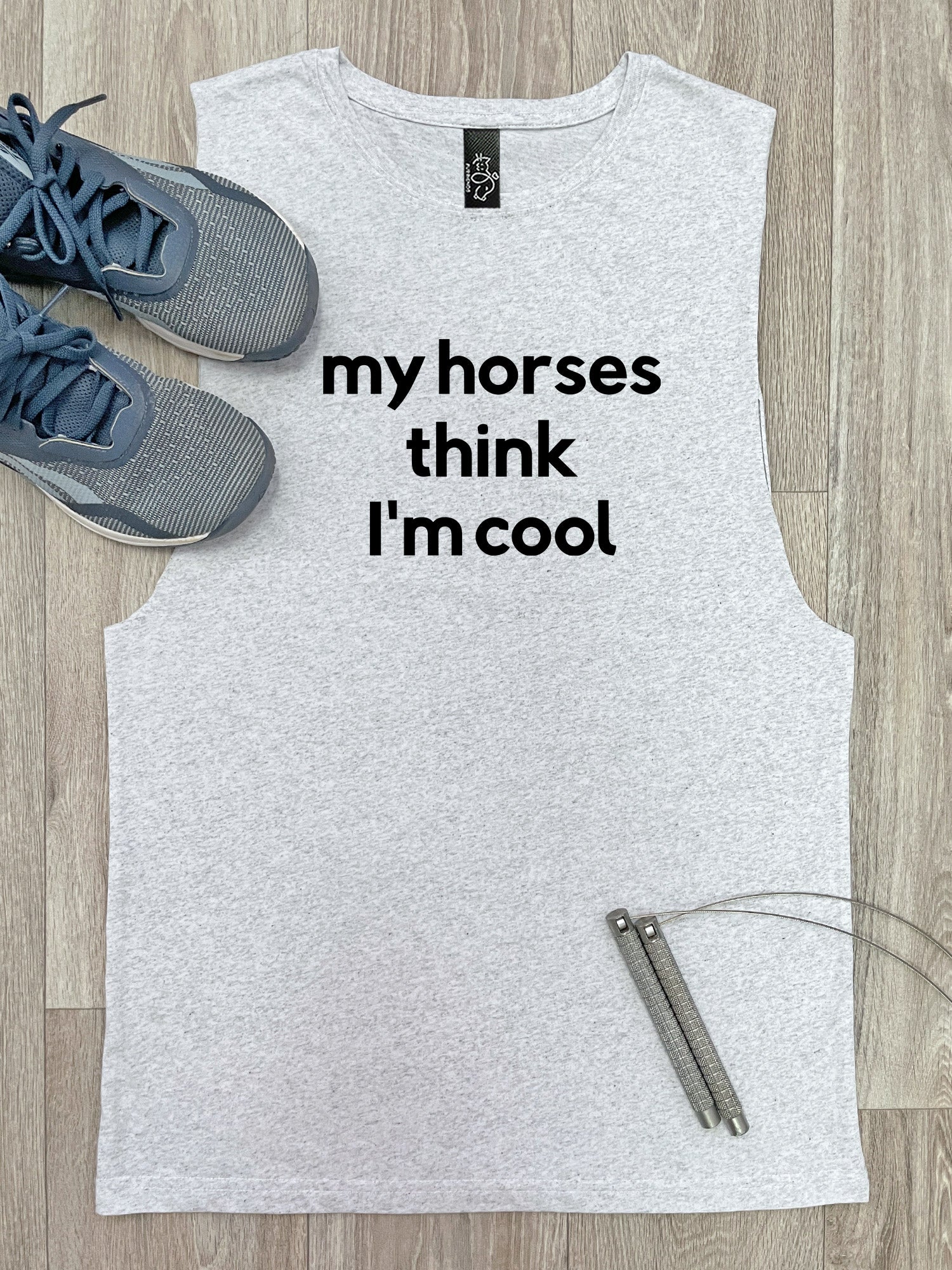 My Horse Thinks I'm Cool Axel Drop Armhole Muscle Tank