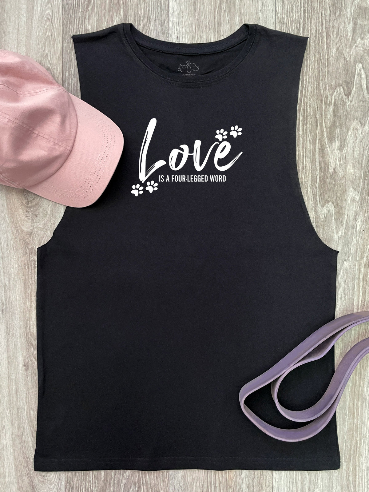 Love Is A Four-Legged Word Axel Drop Armhole Muscle Tank