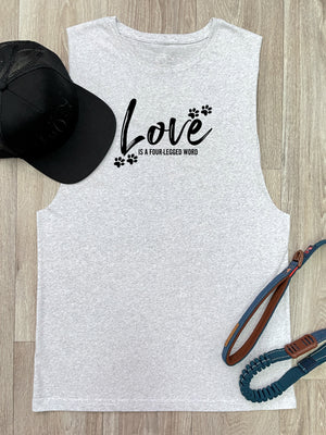 Love Is A Four-Legged Word Axel Drop Armhole Muscle Tank