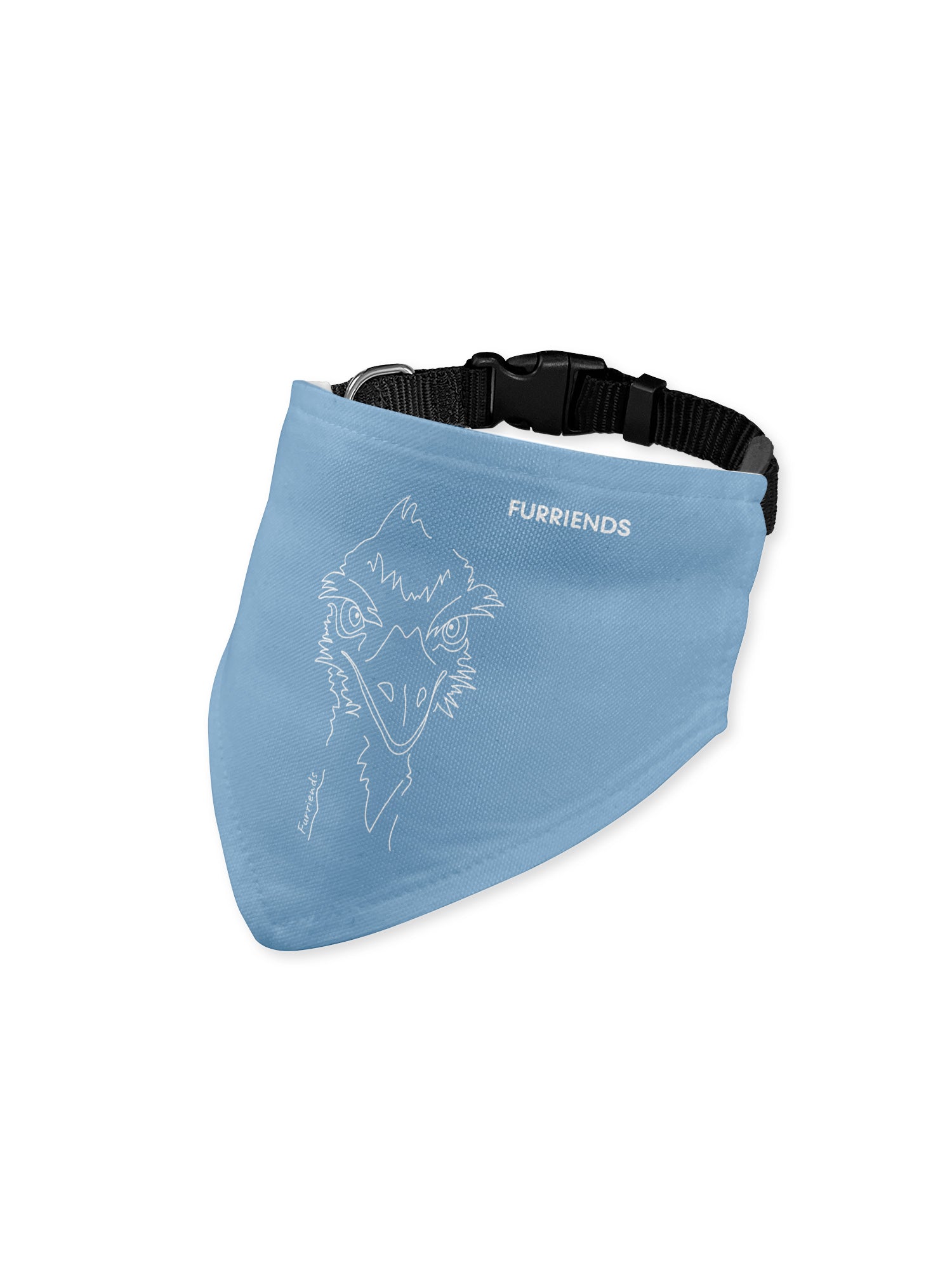 Emu Reversible Dog Bandana With Collar