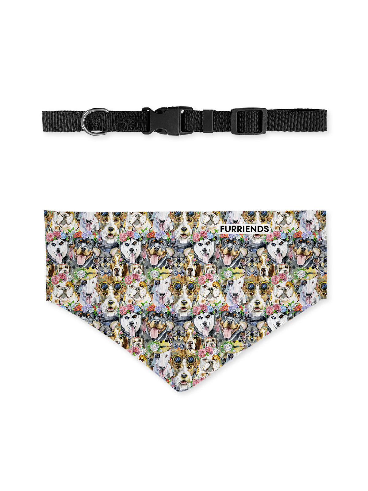 Doggos In Disguise Customisable Dog Bandana With Collar